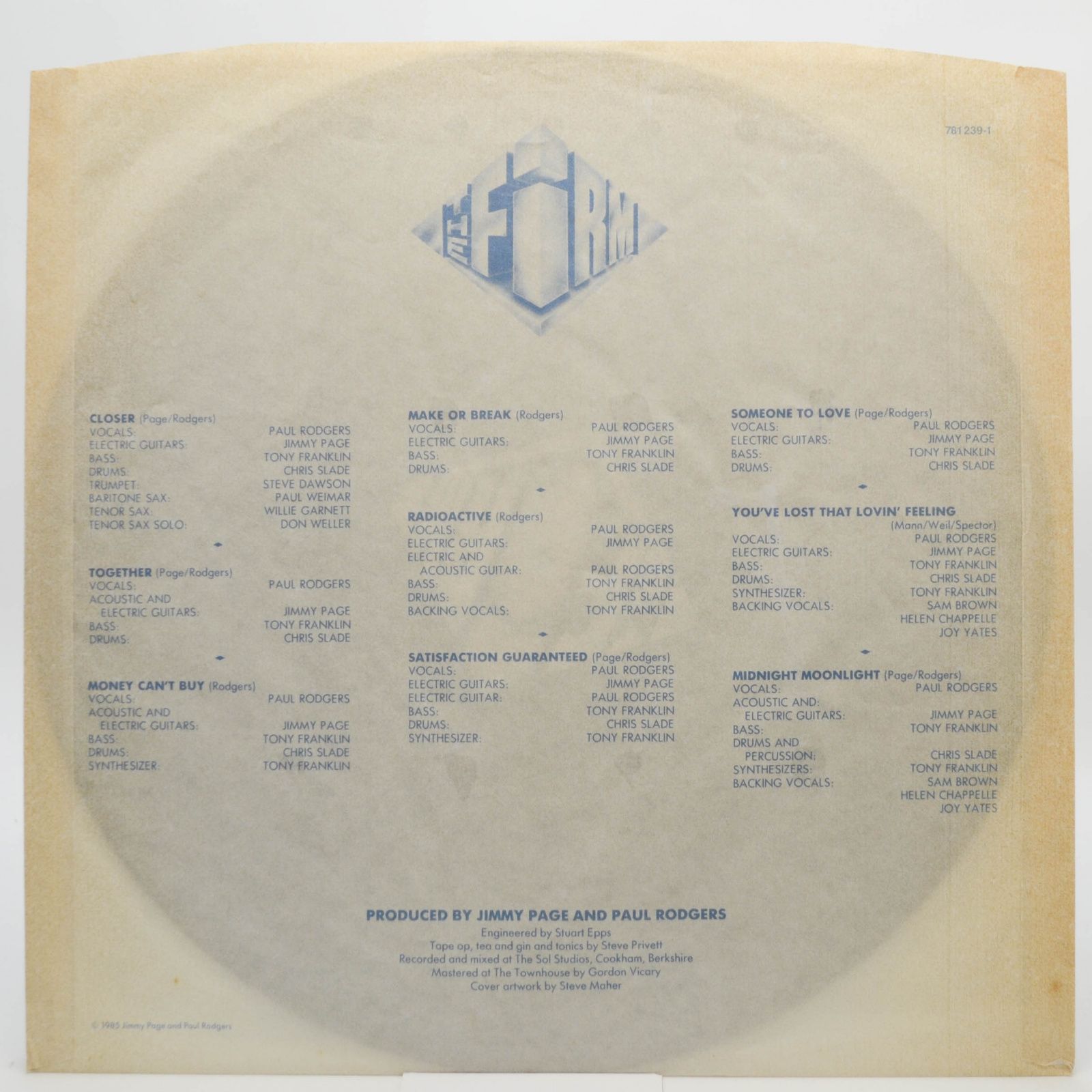 Виниловая пластинка Firm — The Firm, 1985