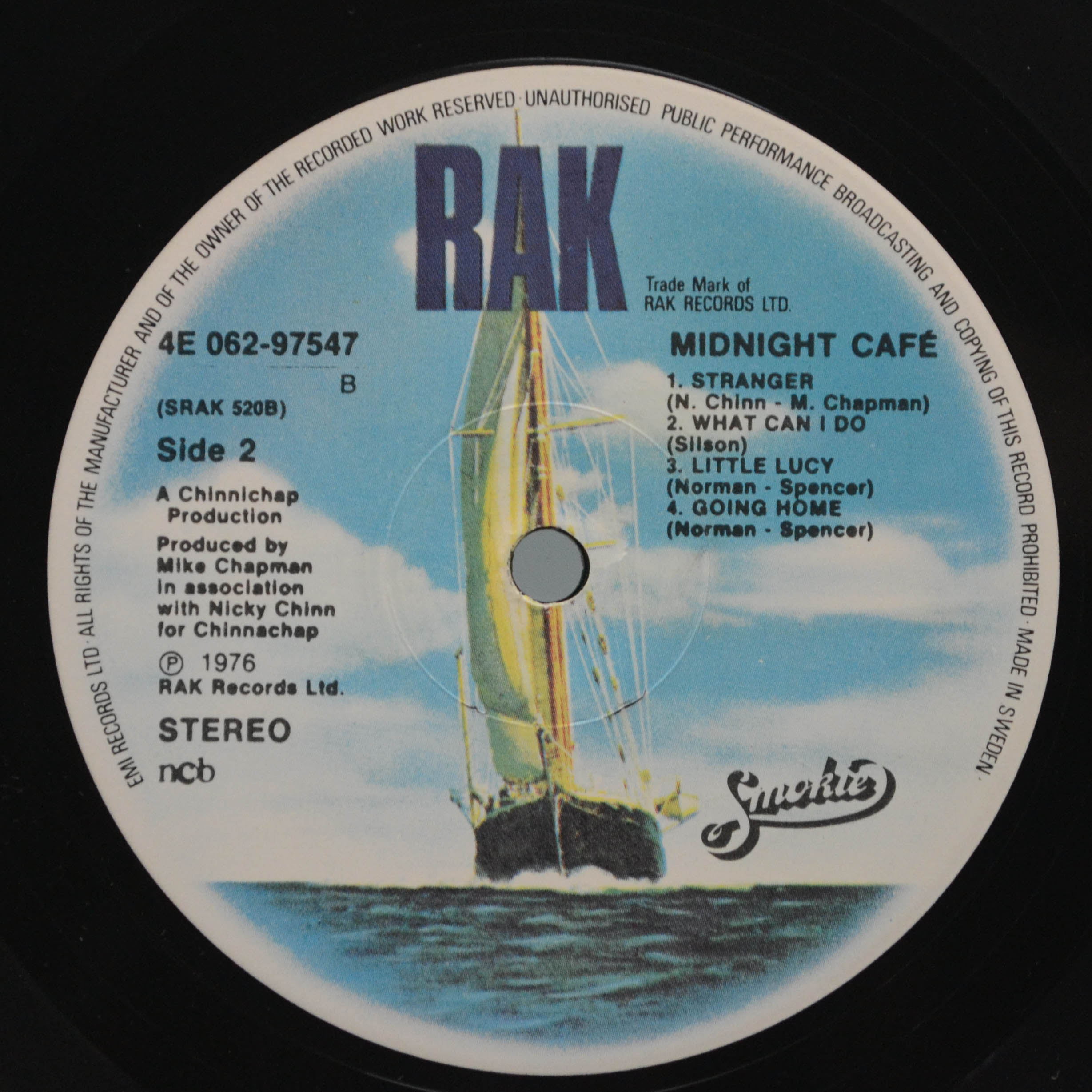Виниловая пластинка Smokie — Midnight Café, 1976