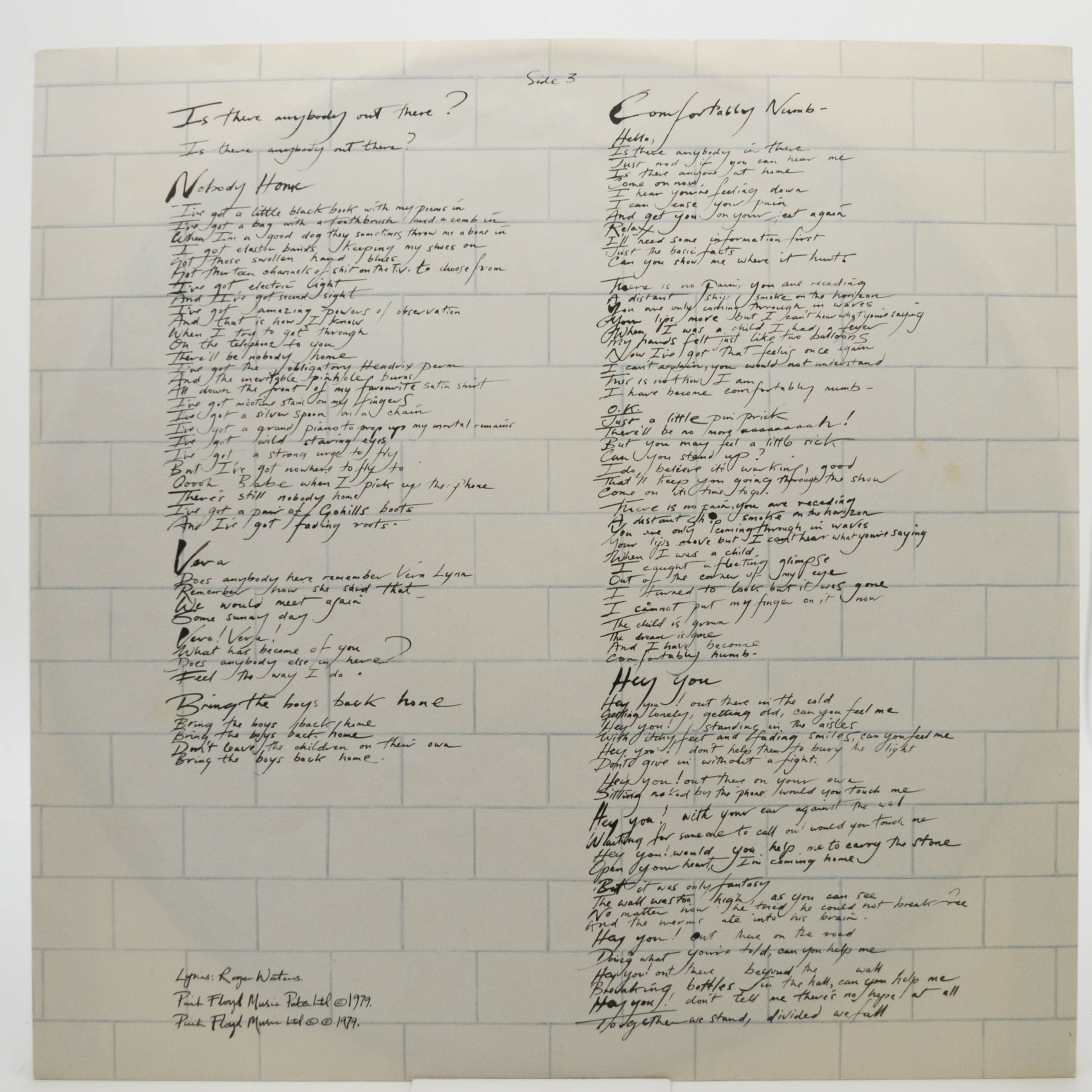 Виниловая пластинка Pink Floyd — The Wall (2LP), 1979