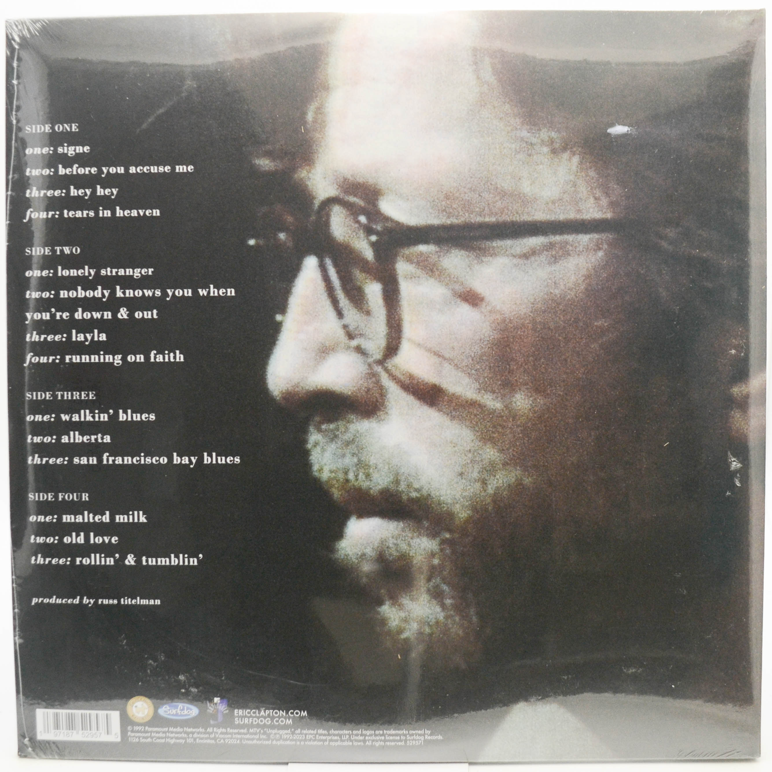 Eric Clapton — Unplugged (2LP, USA), 1992