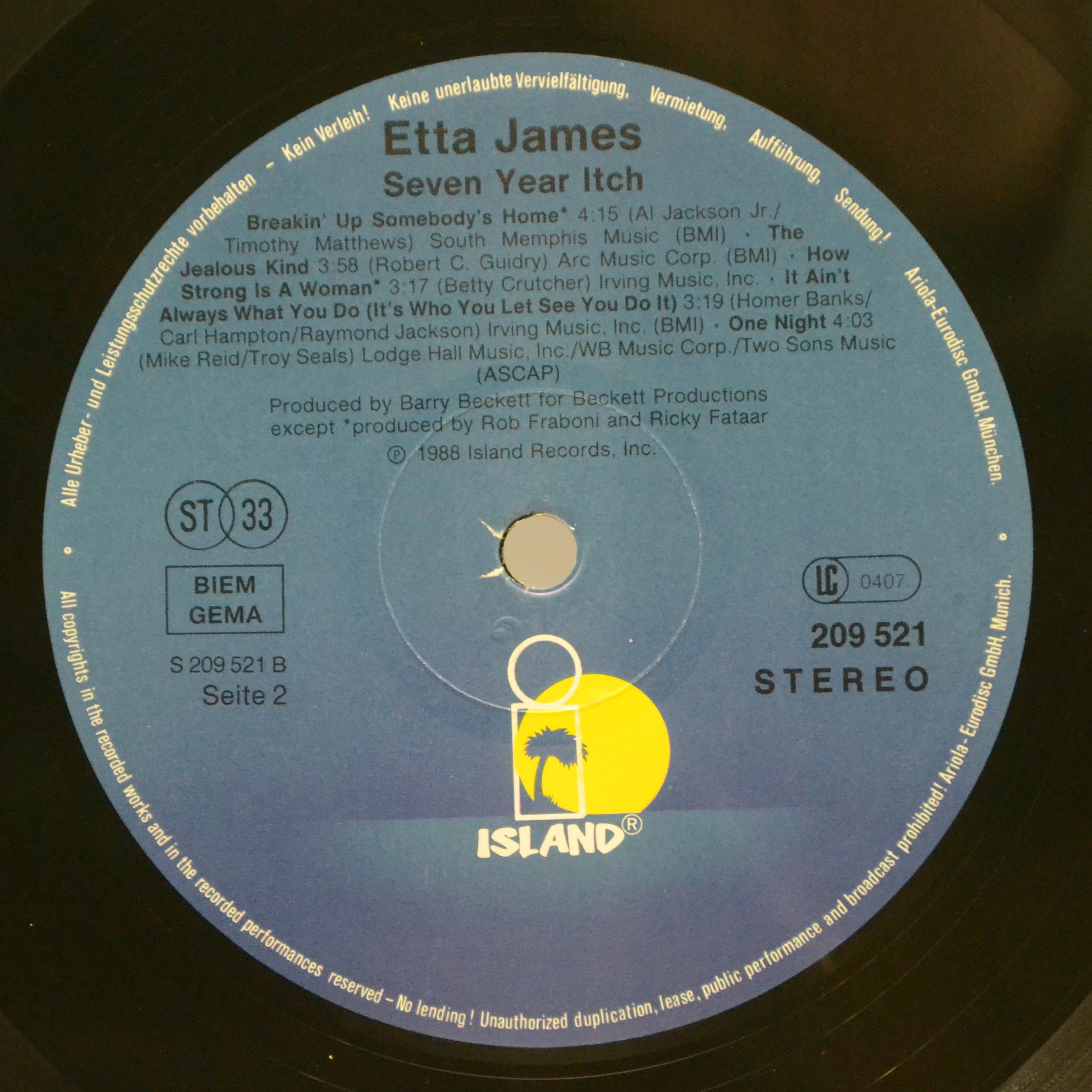 Etta James — Seven Year Itch, 1988