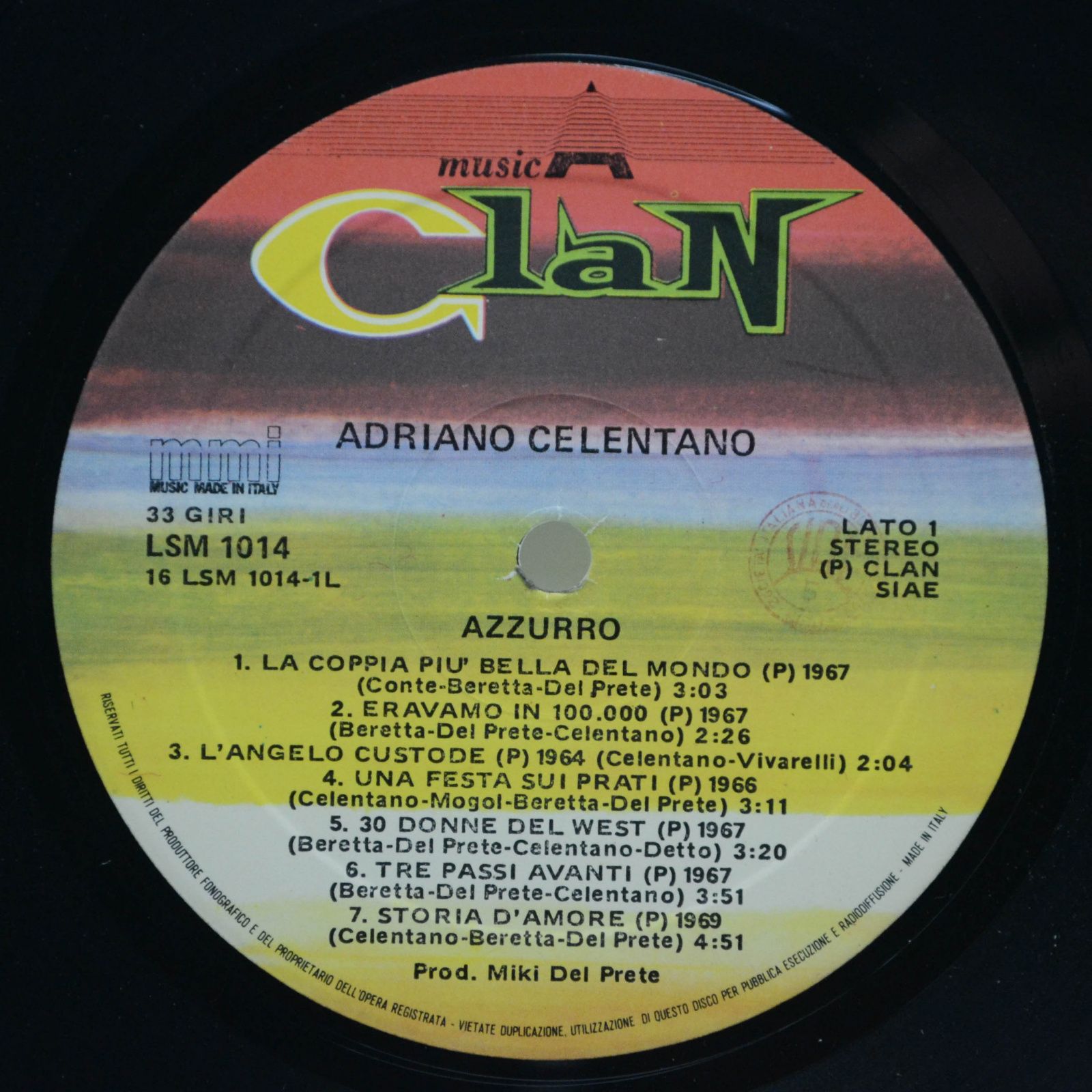 Adriano Celentano — Azzurro (Italy, Clan), 1983