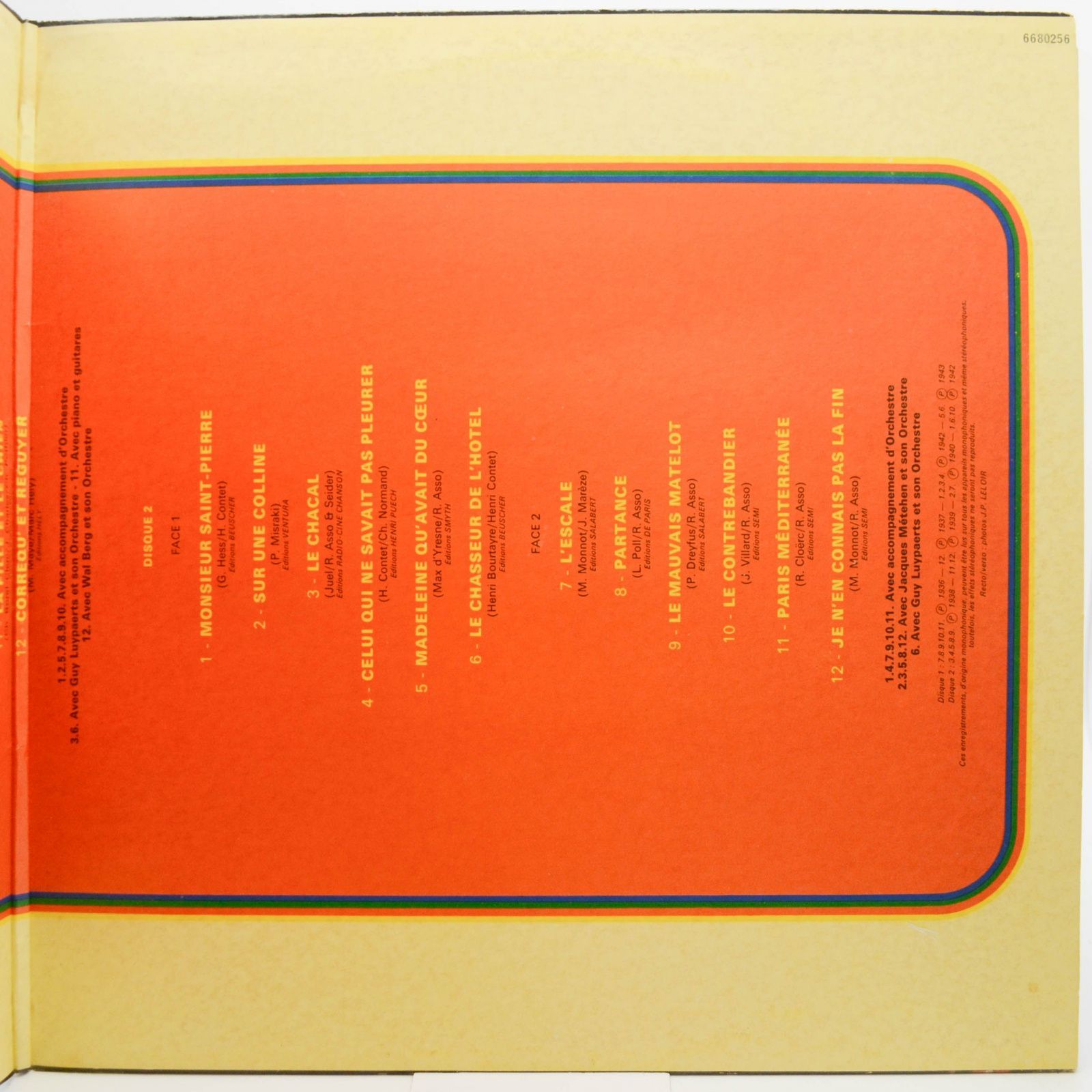 Edith Piaf — Monsieur Saint-Pierre (2LP), 1975