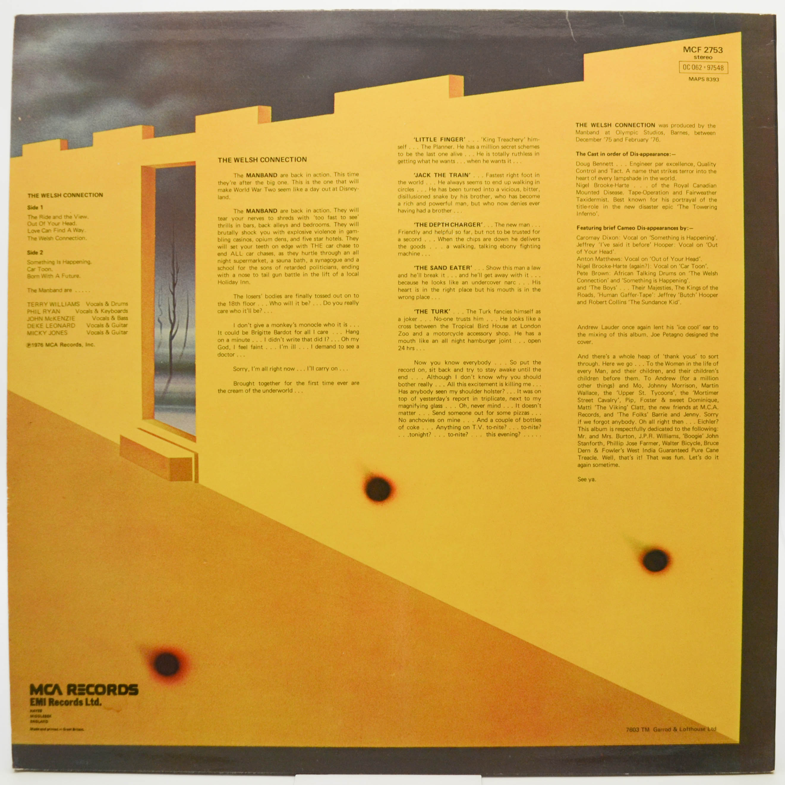 Виниловая пластинка Man — The Welsh Connection (1-st, UK), 1976