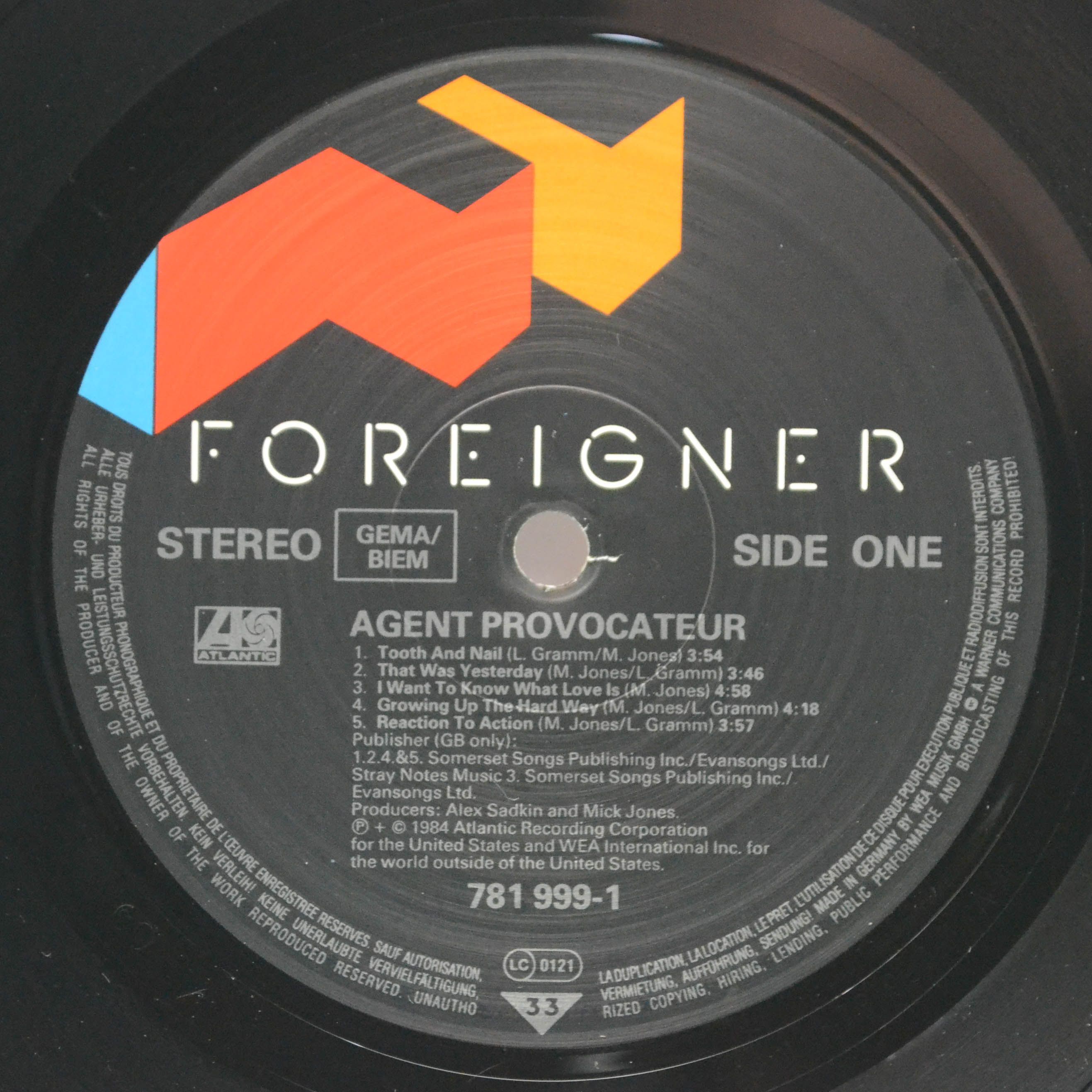 Foreigner — Agent Provocateur, 1984