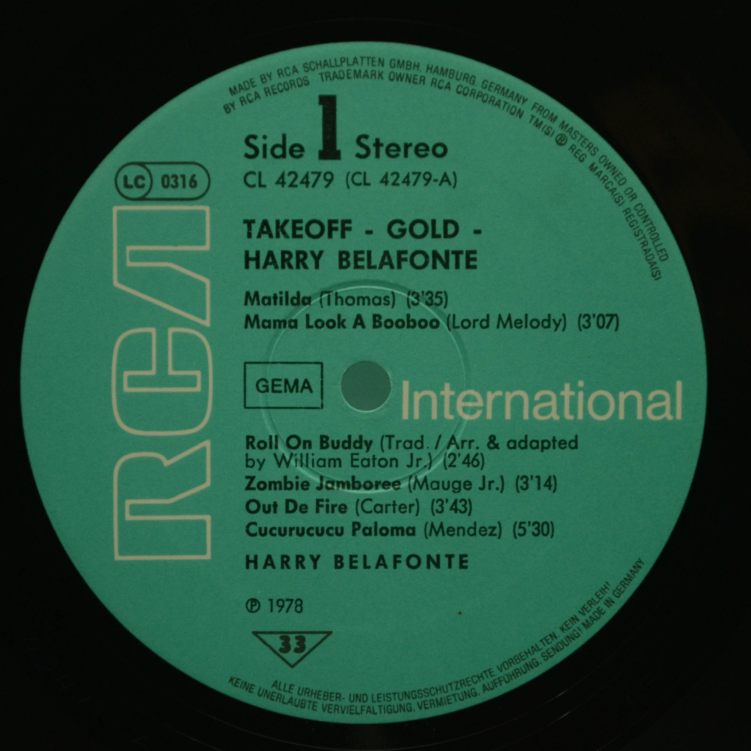 Harry Belafonte — Gold, 1978