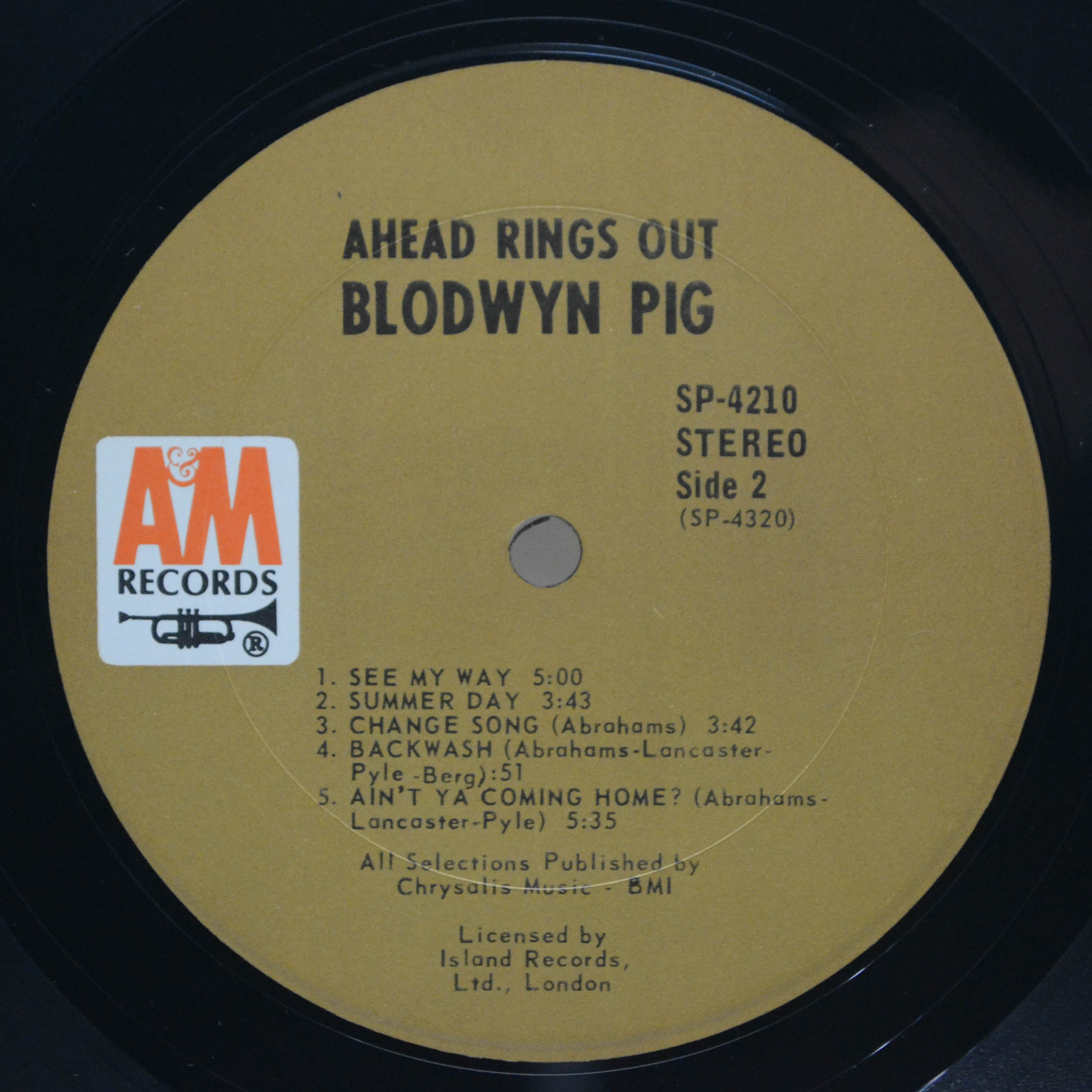 Виниловая пластинка Blodwyn Pig — Ahead Rings Out (USA), 1969