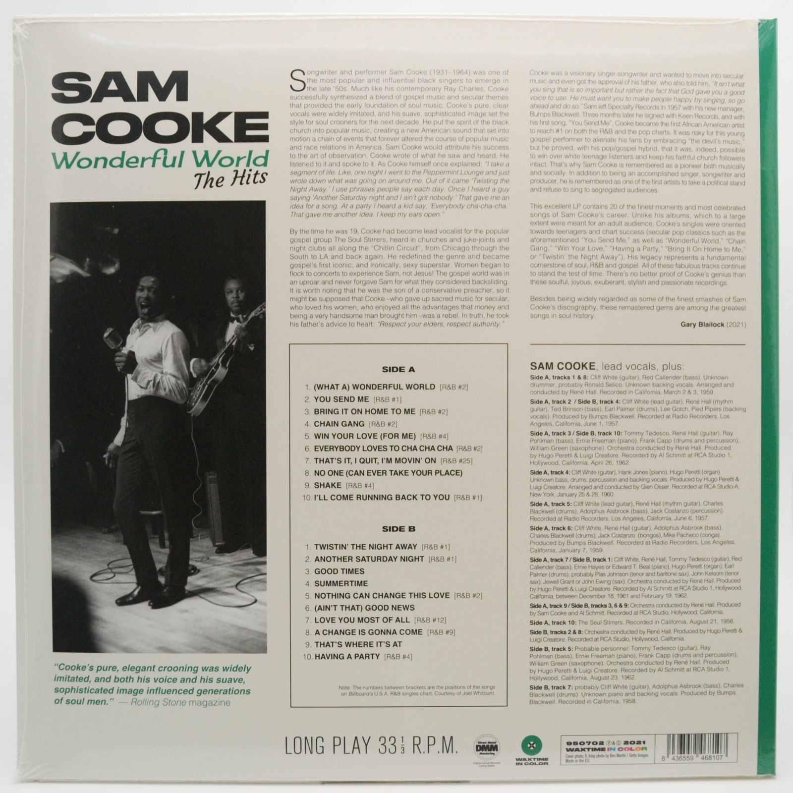 Виниловая пластинка Sam Cooke — Wonderful World (The Hits), 2021