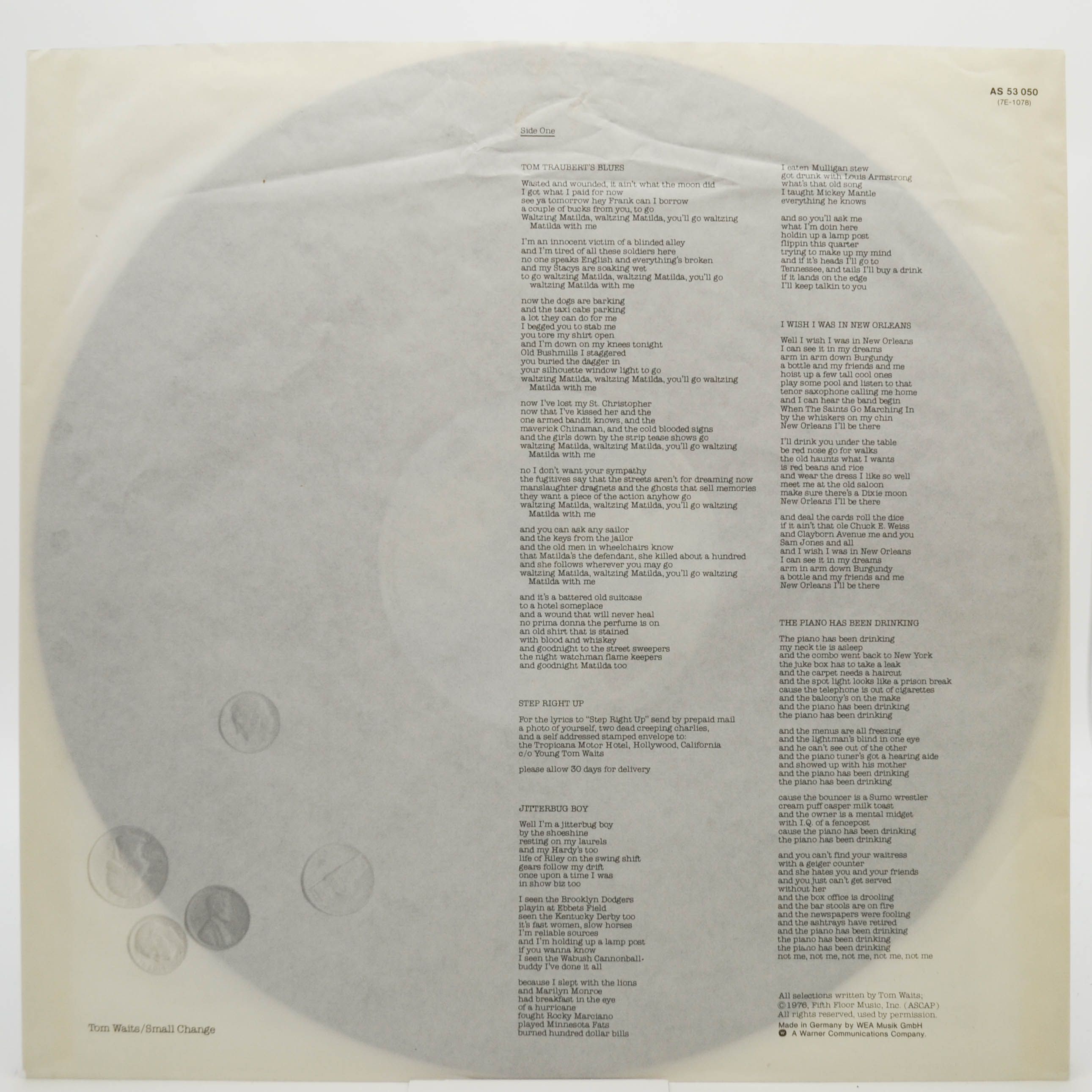 Tom Waits — Small Change, 1976