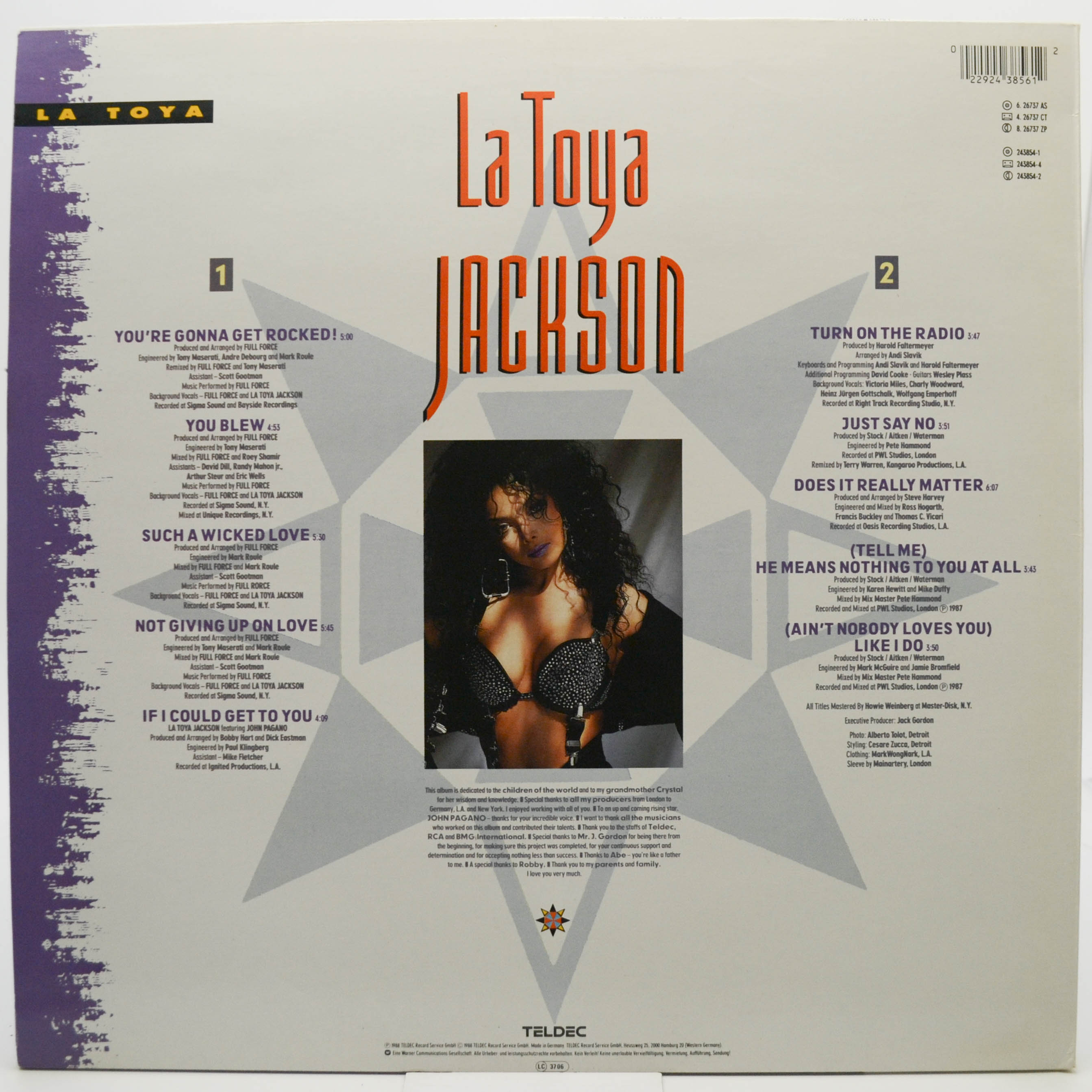 Виниловая пластинка La Toya Jackson — La Toya, 1988