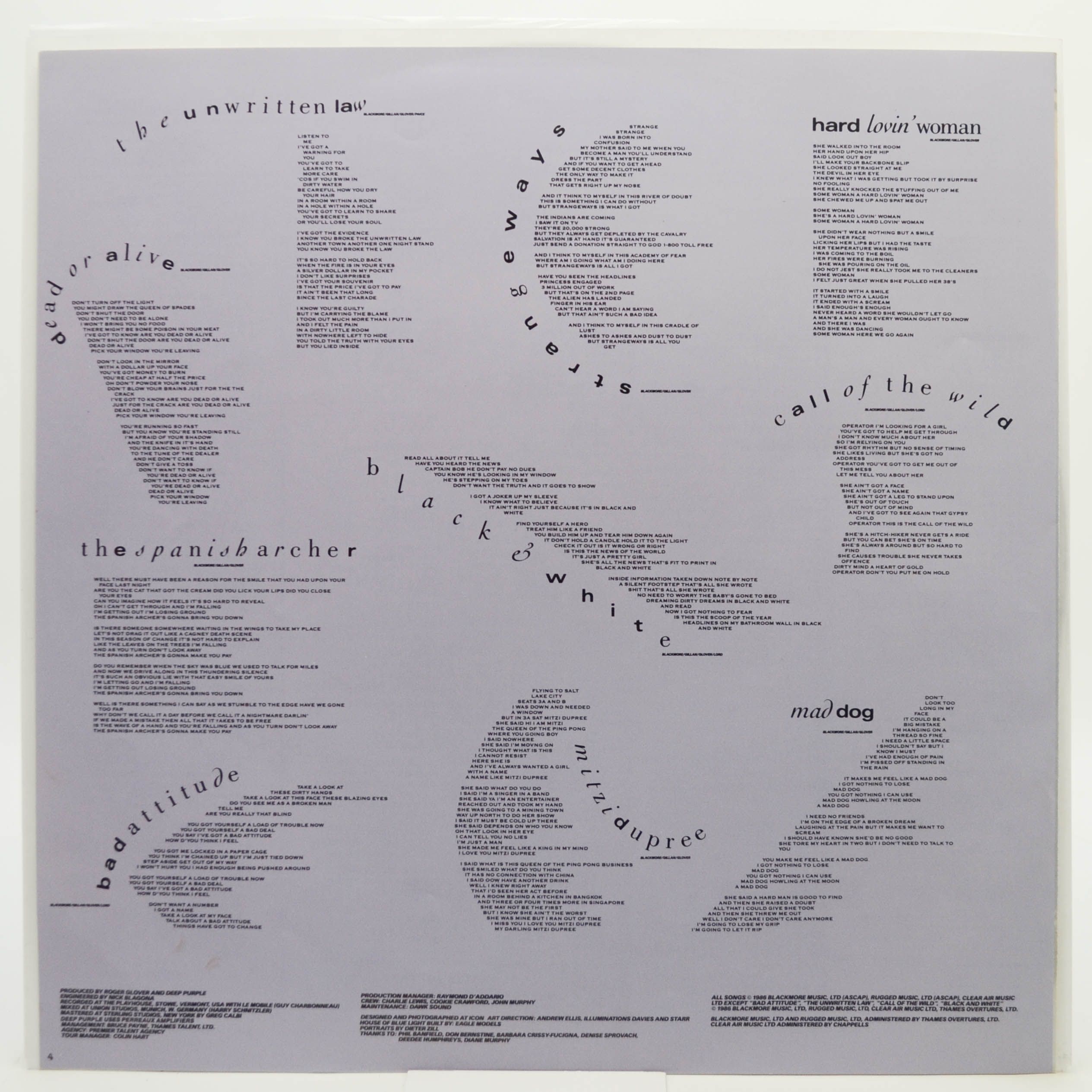 Deep Purple — The House Of Blue Light, 1987