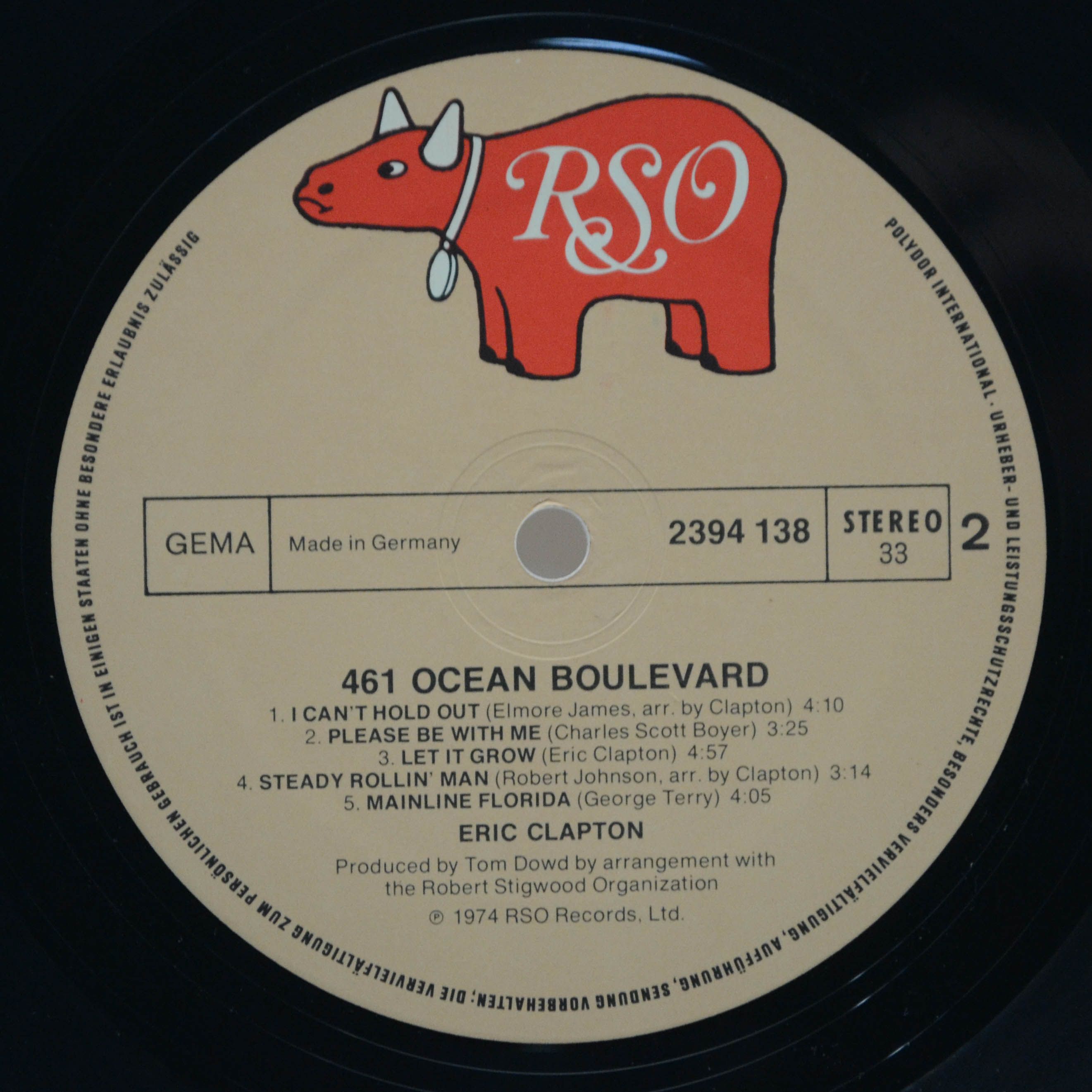 Eric Clapton — 461 Ocean Boulevard, 1974