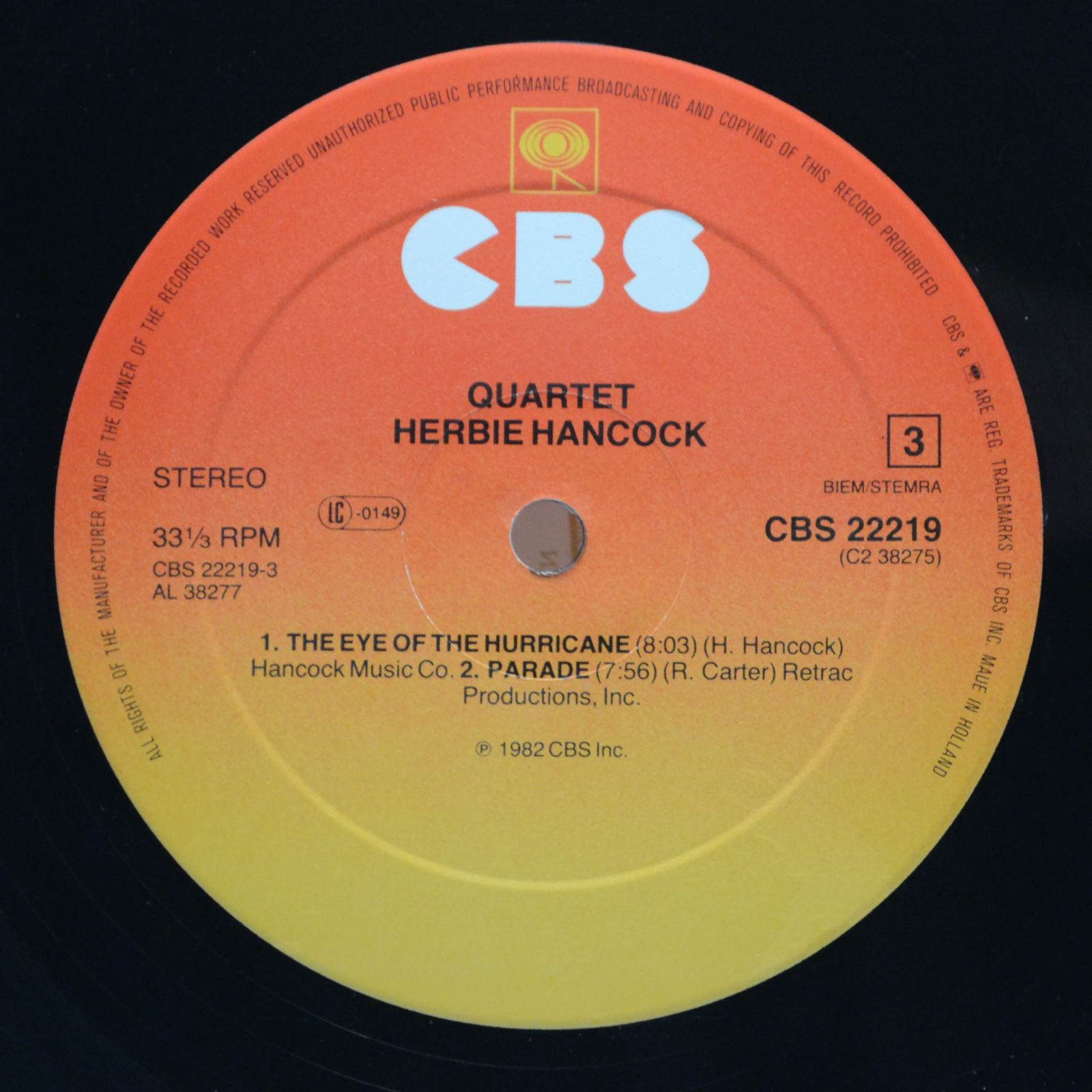 Виниловая пластинка Herbie Hancock — Quartet (2LP), 1982