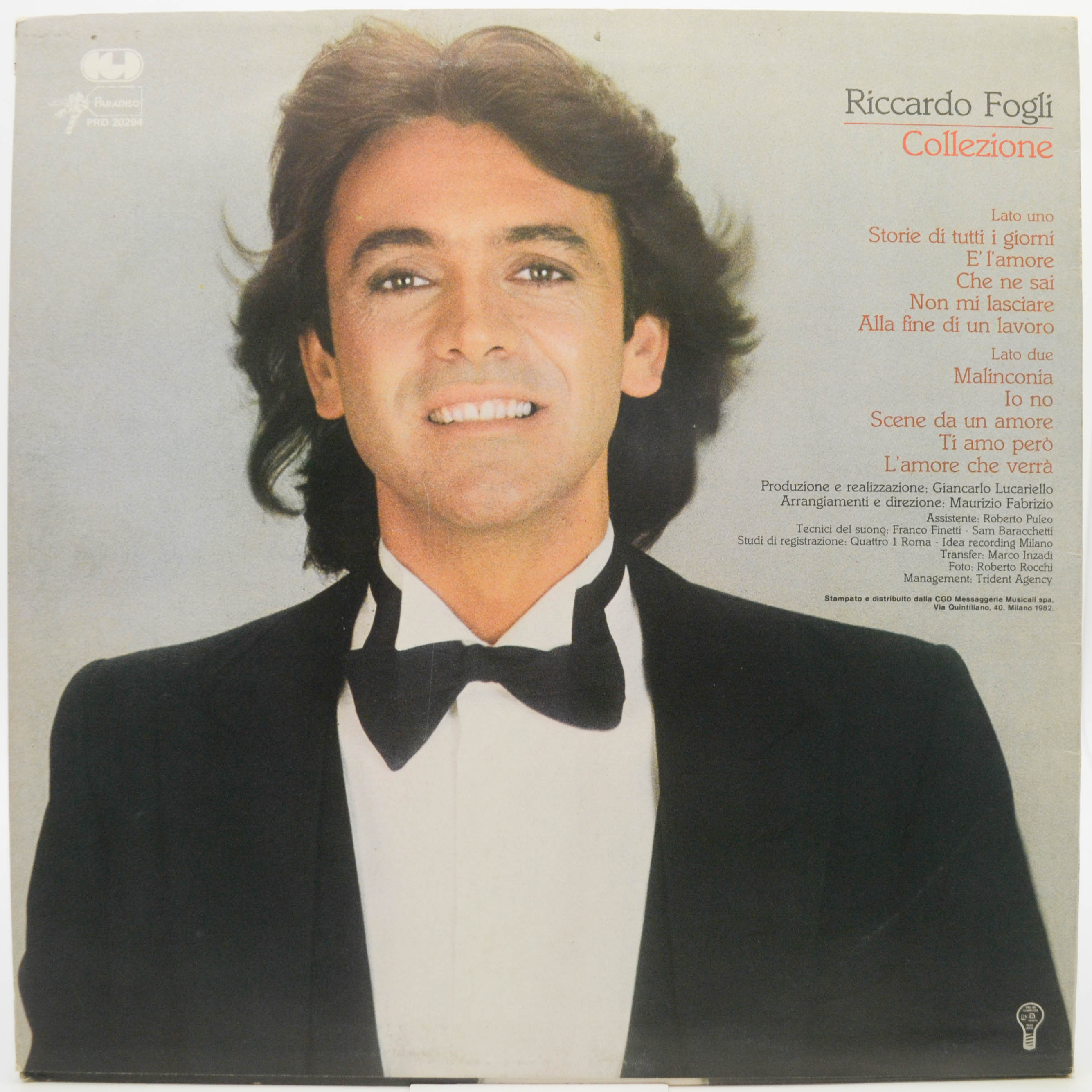 Виниловая пластинка Riccardo Fogli — Collezione (1-st, Italy), 1982