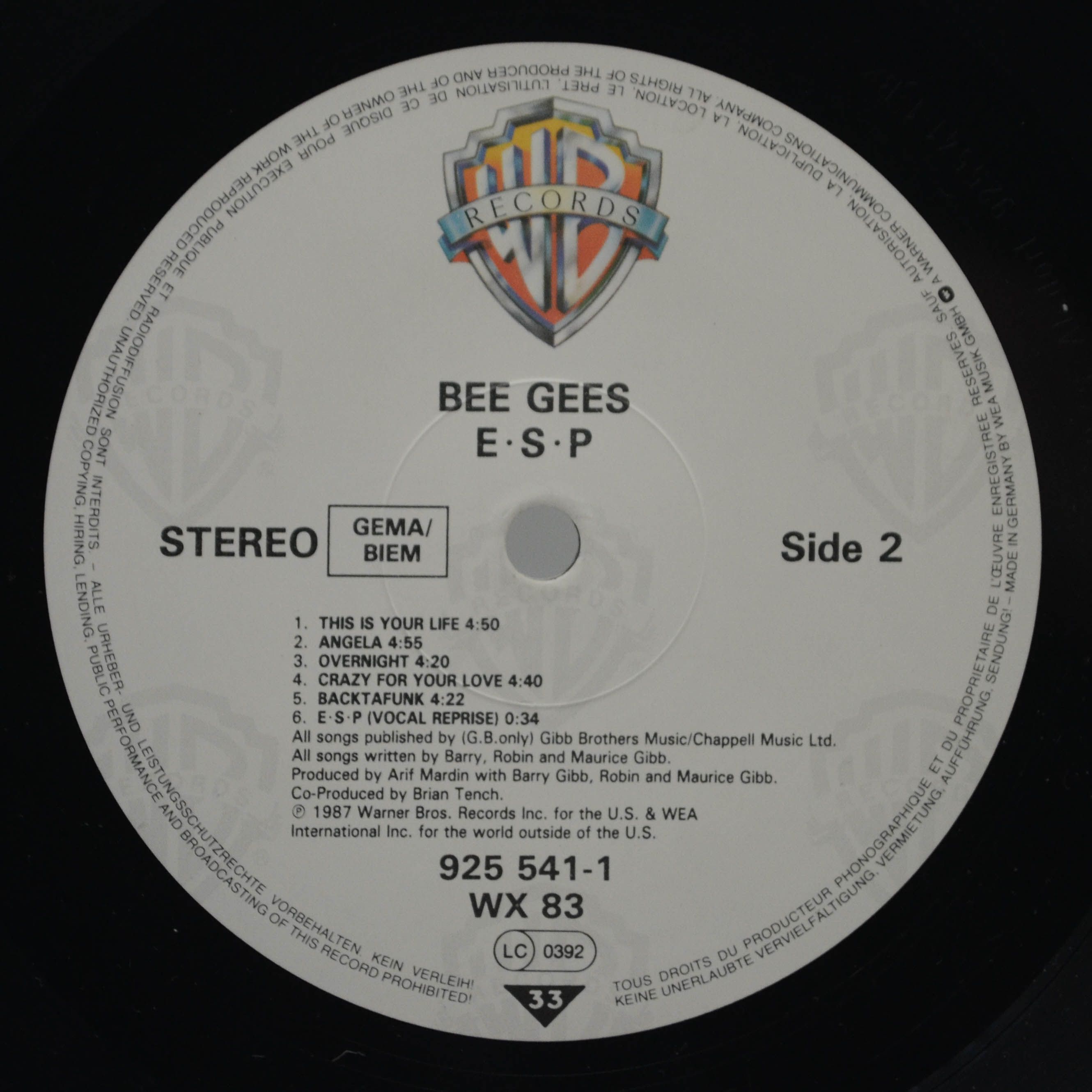 Bee Gees — E∙S∙P, 1987