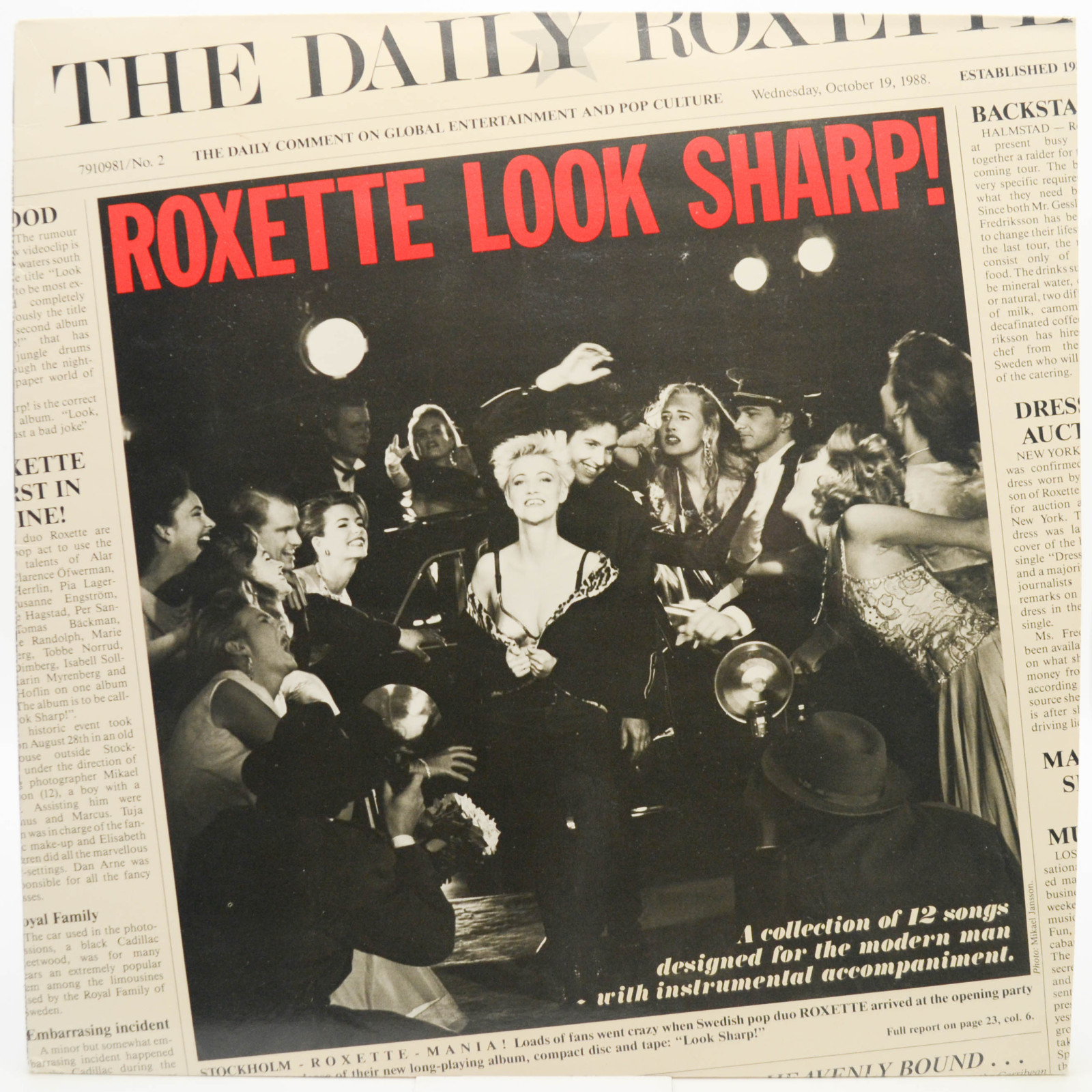 Roxette — Look Sharp! (1-st, Sweden), 1988