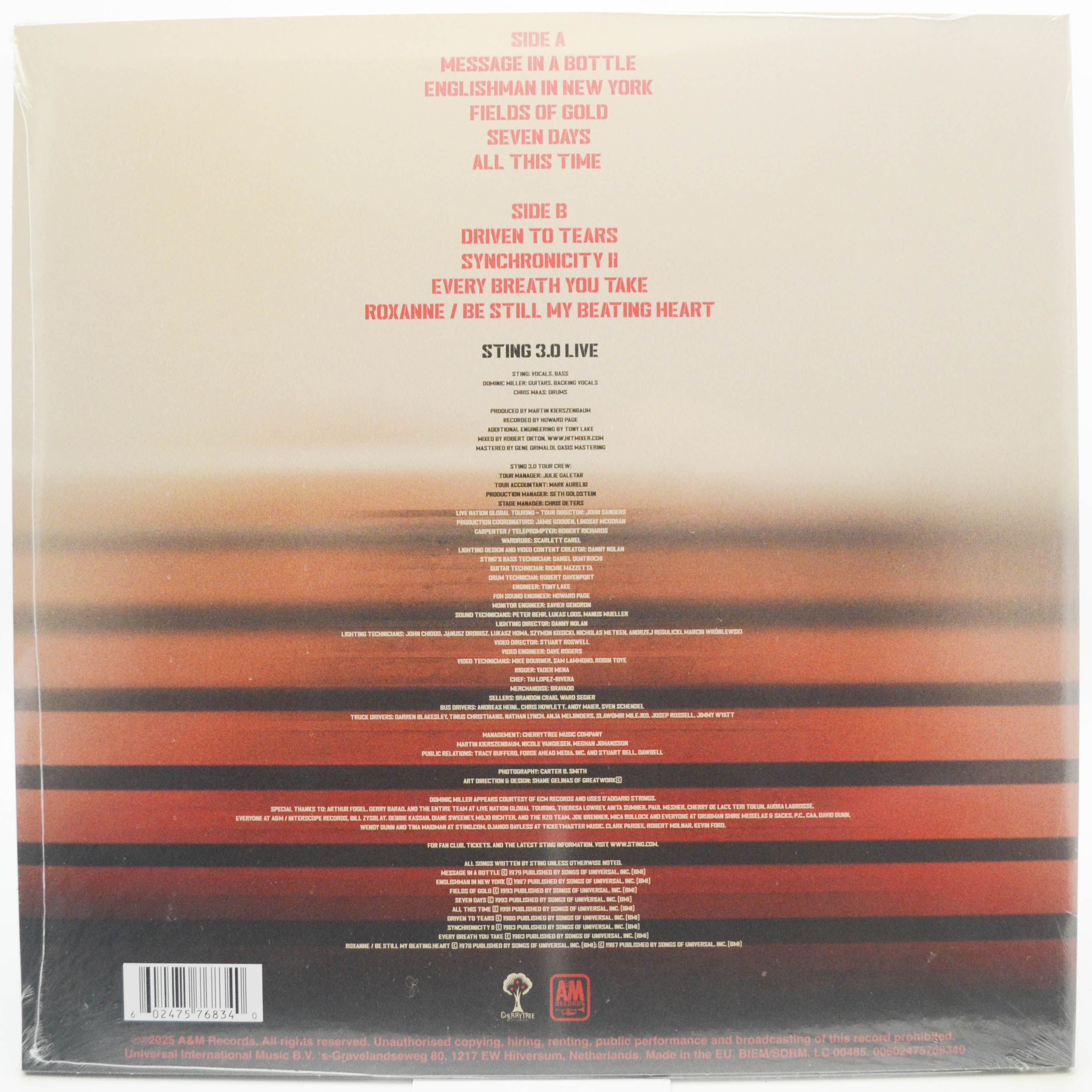 Sting — 3.0 Live, 2025