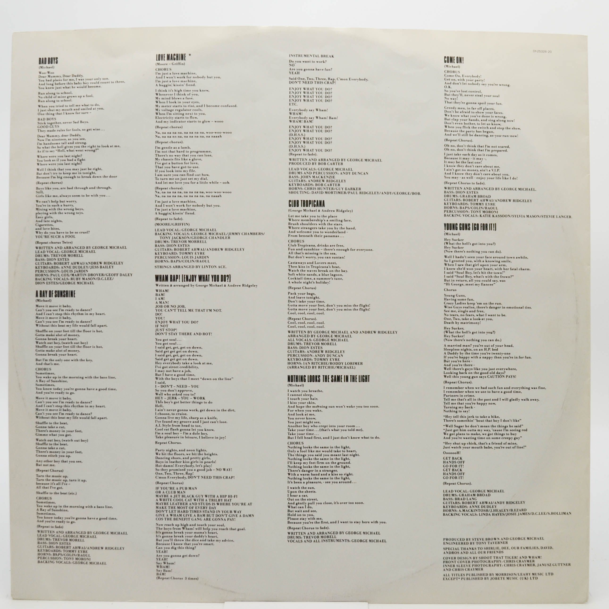 Виниловая пластинка Wham! — Fantastic, 1983
