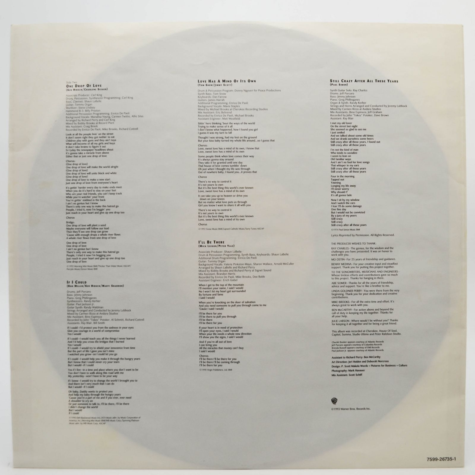 Ray Charles — My World, 1993