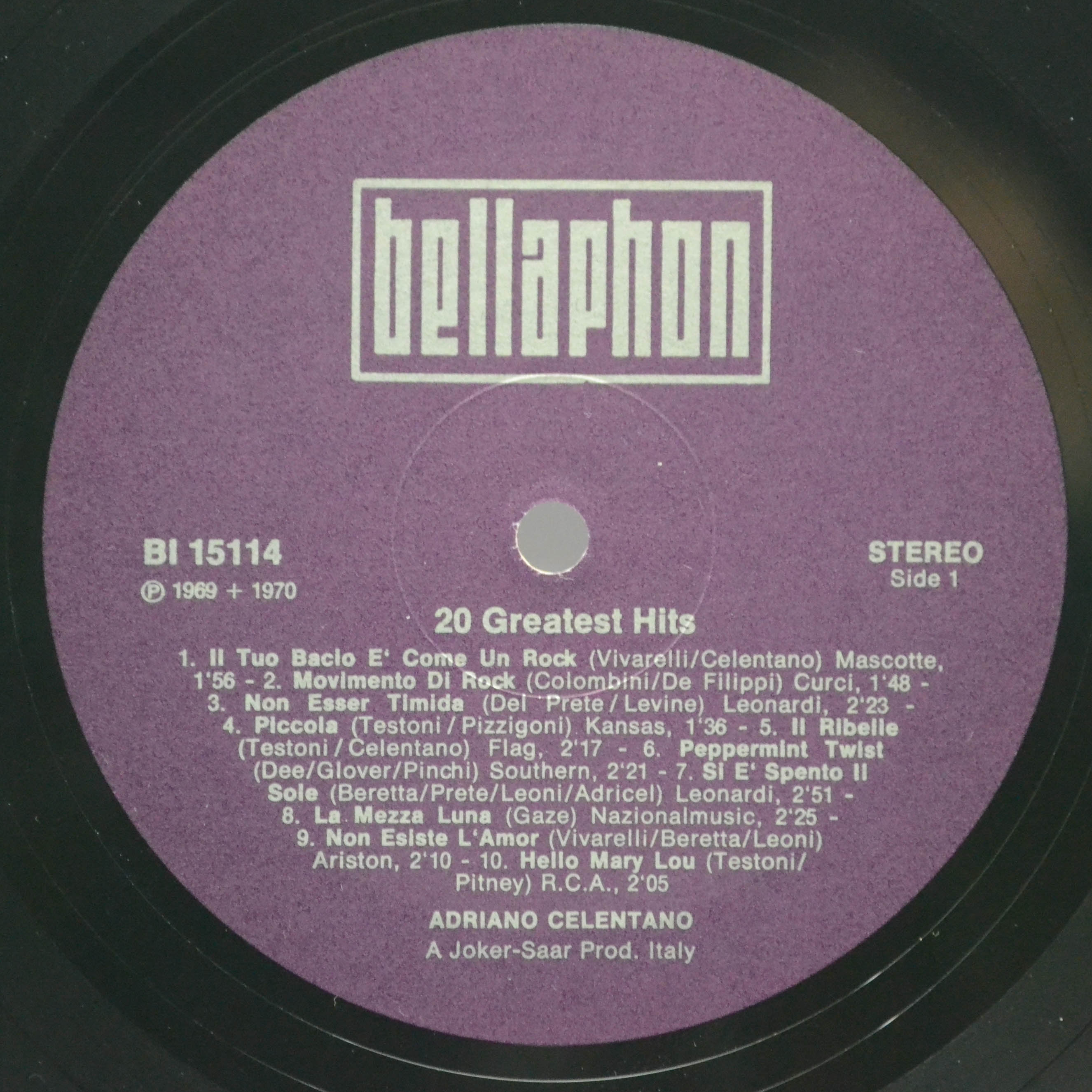 Adriano Celentano — 20 Greatest Hits, 1969