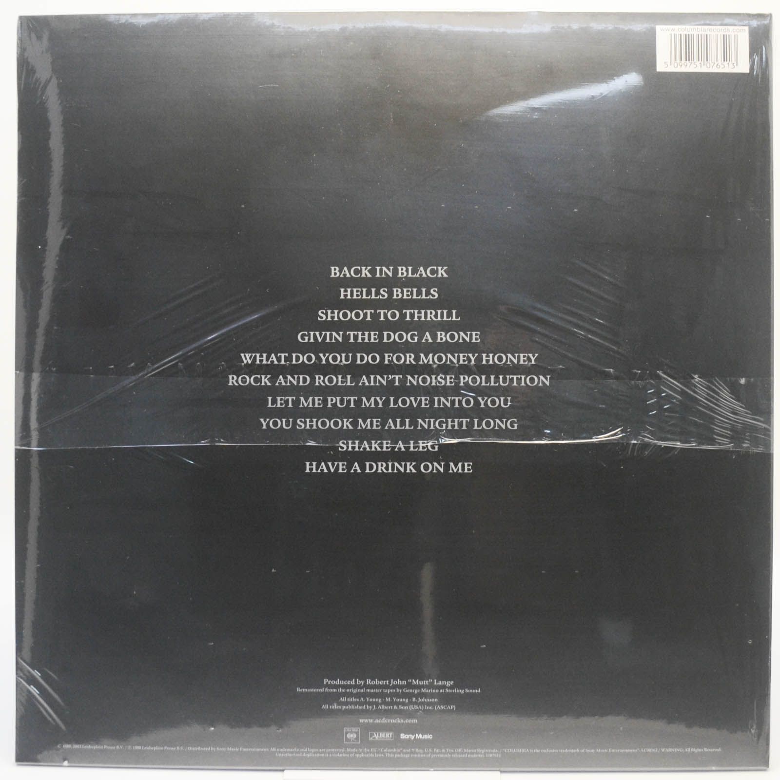 Виниловая пластинка AC/DC — Back In Black, 1980