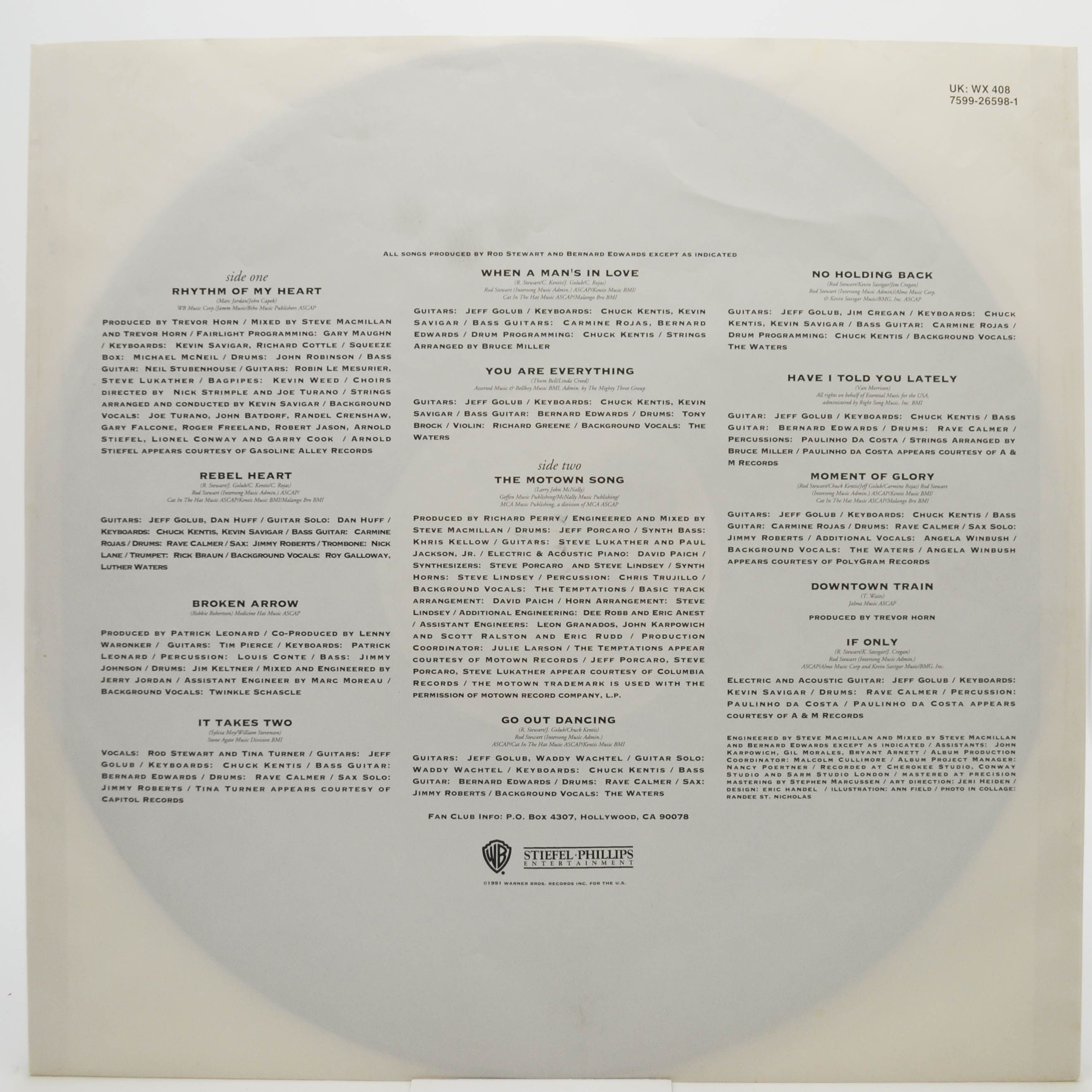 Rod Stewart — Vagabond Heart, 1991