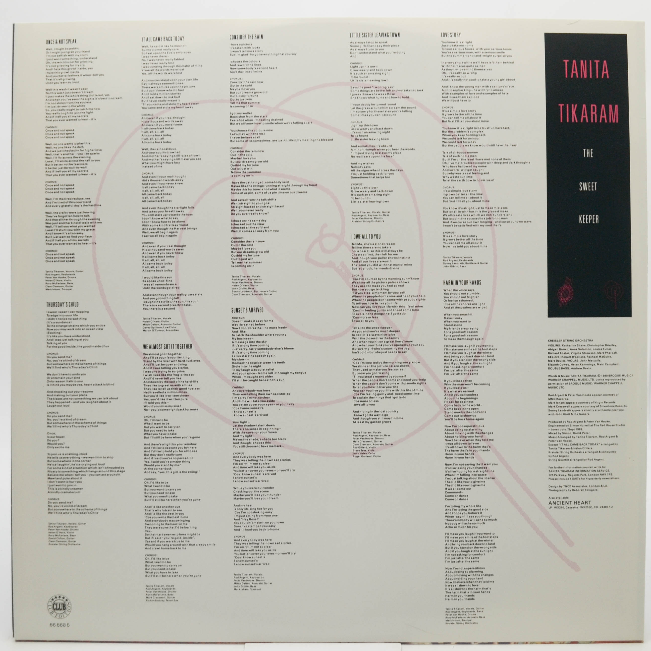 Tanita Tikaram — The Sweet Keeper, 1990