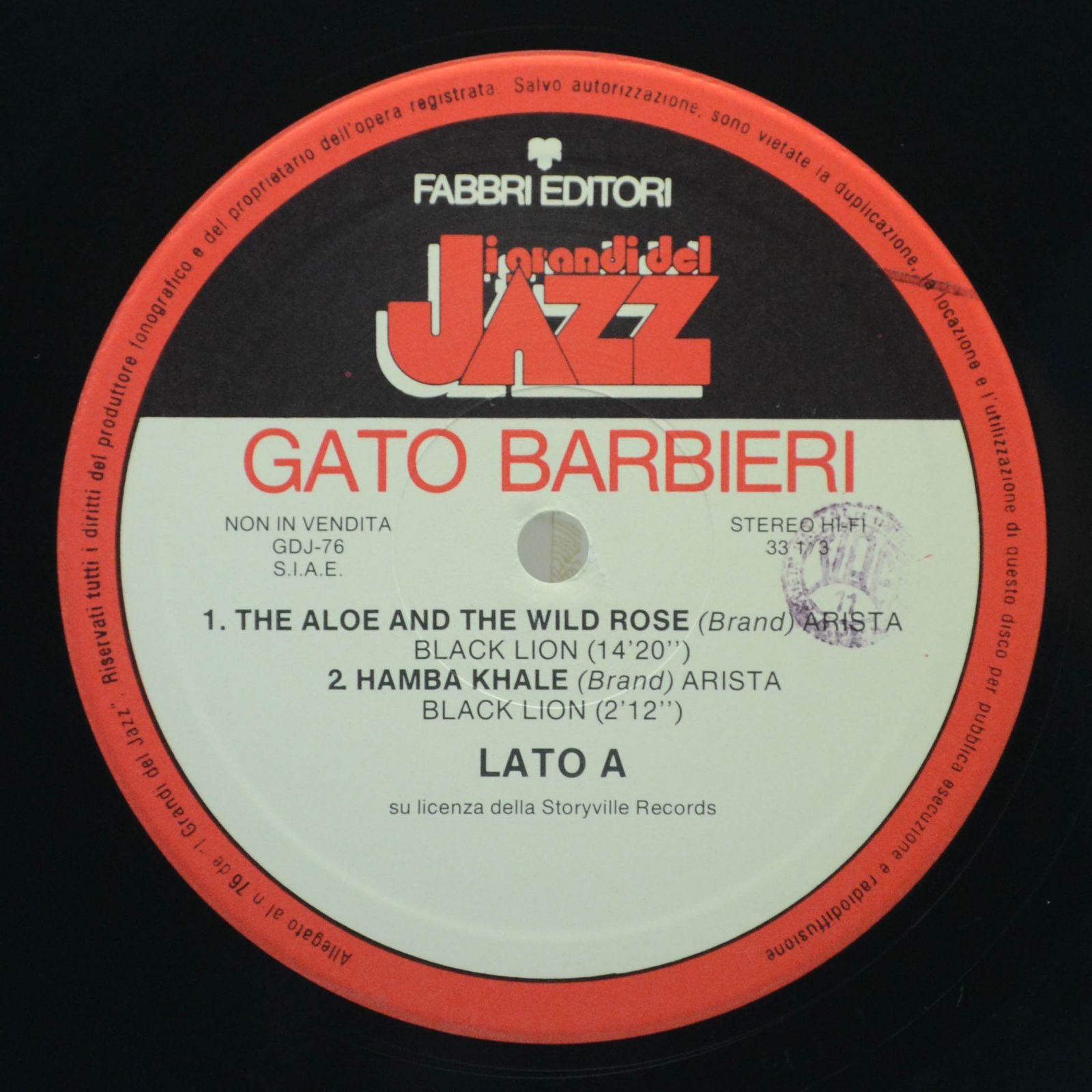 Виниловая пластинка Gato Barbieri — Gato Barbieri, 1980