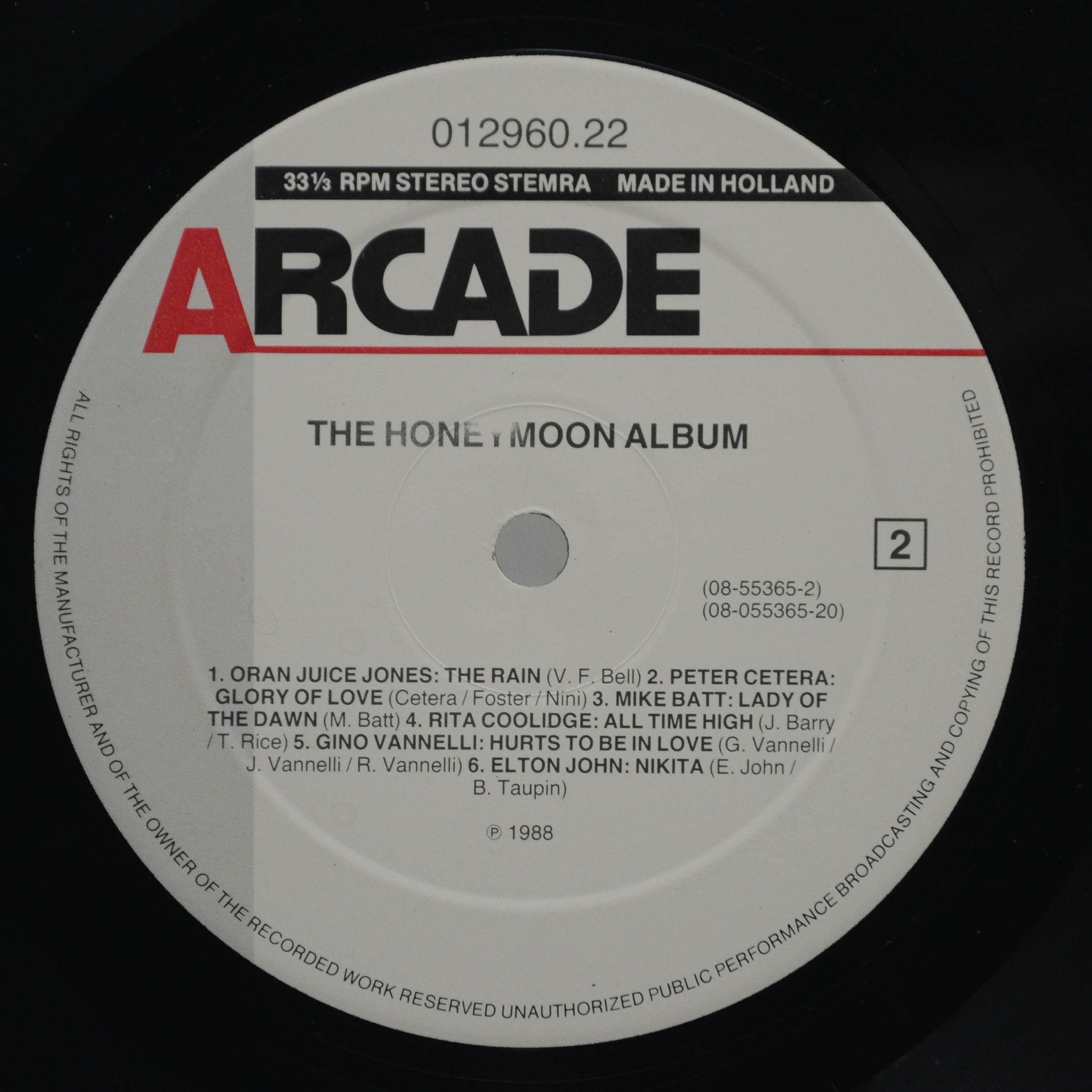 Various — The Honeymoon Album (2LP), 1988