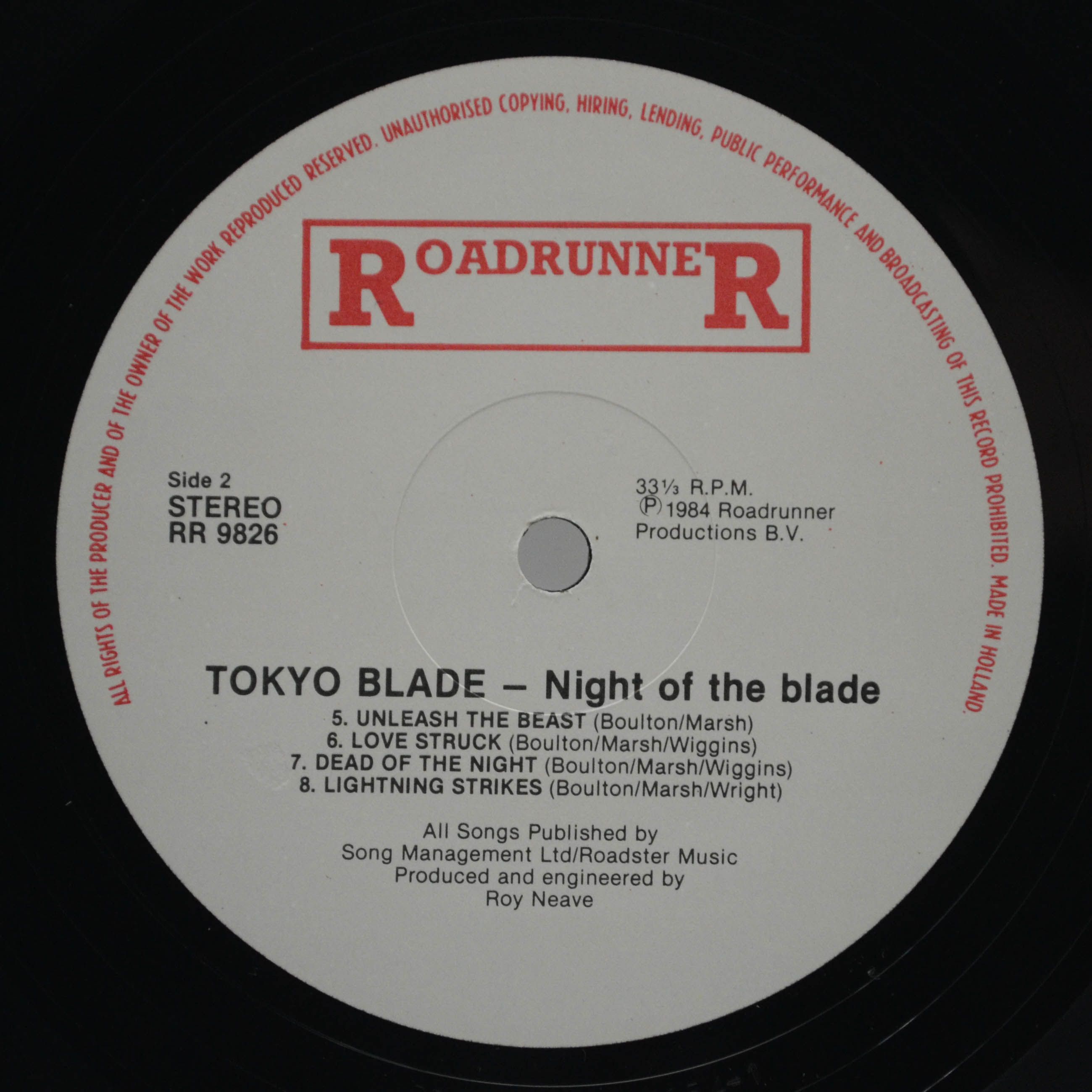 Tokyo Blade — Night Of The Blade, 1984