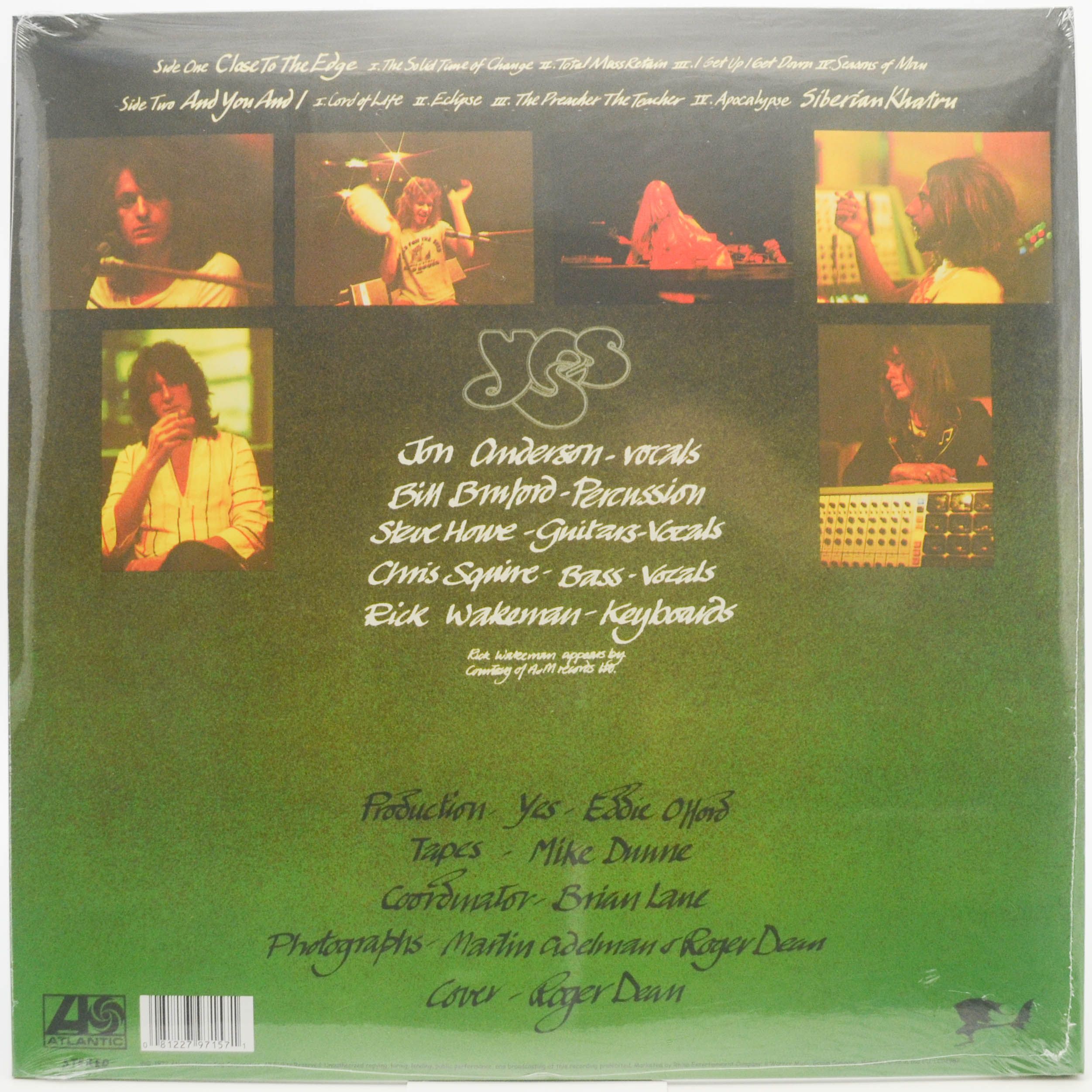 Виниловая пластинка Yes — Close To The Edge, 1972