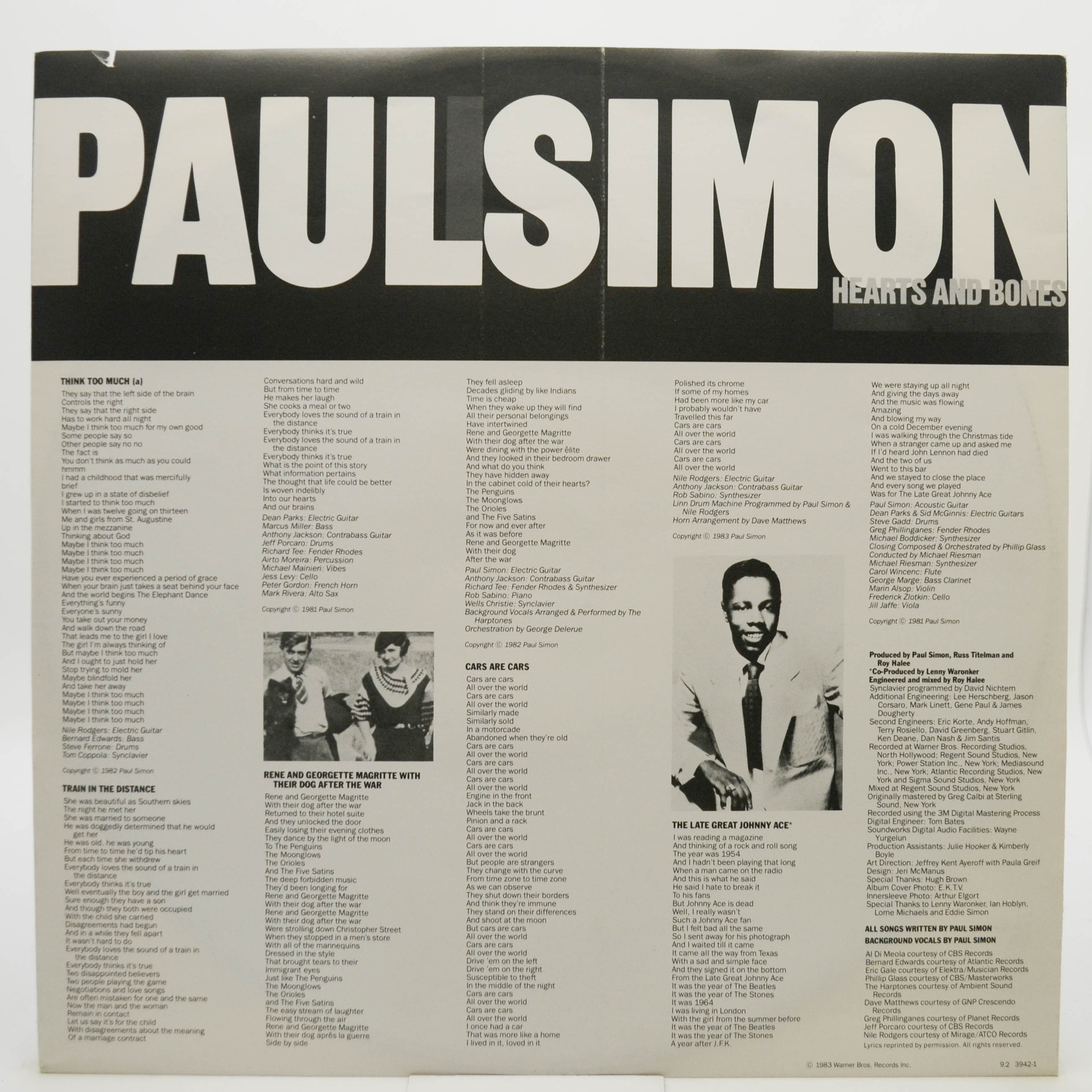Виниловая пластинка Paul Simon — Hearts And Bones, 1983