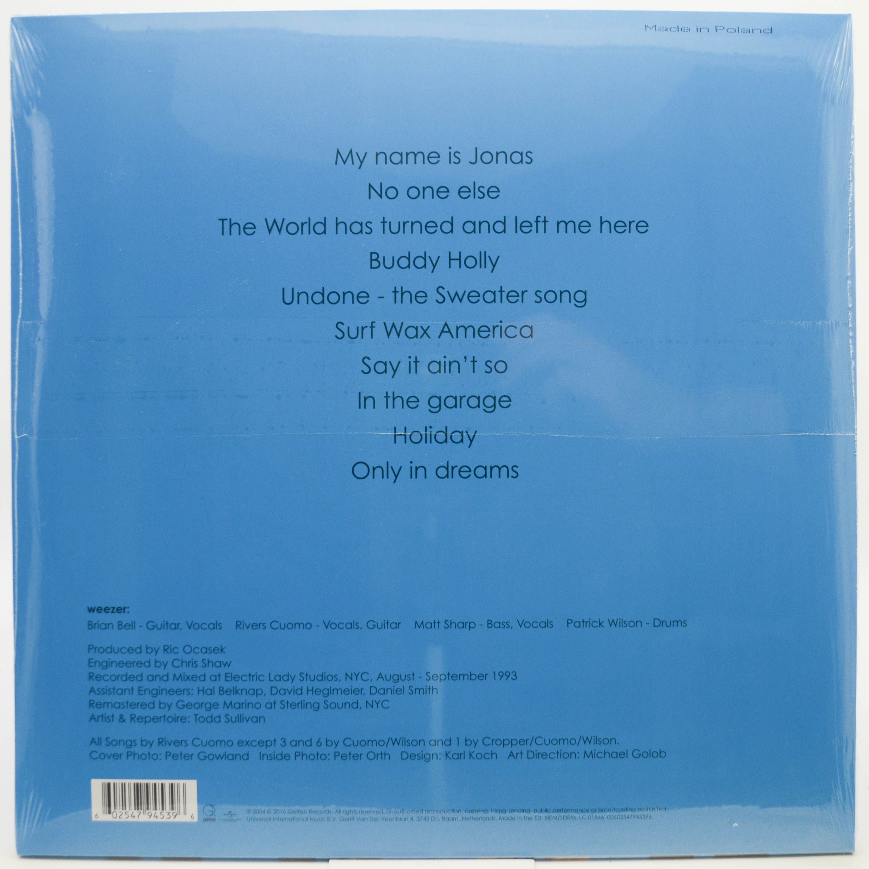 Виниловая пластинка Weezer — Weezer, 1994