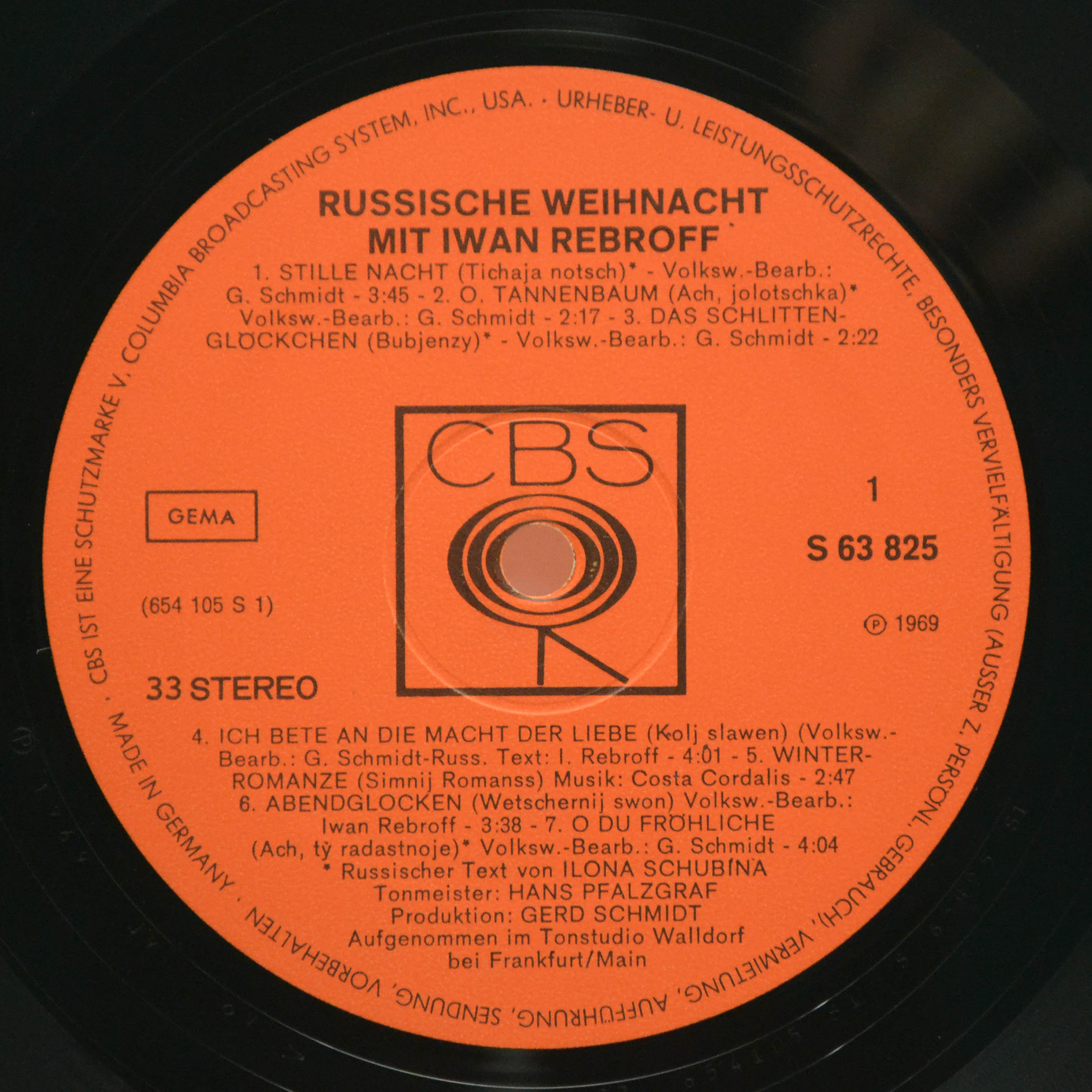 Виниловая пластинка Ivan Rebroff — Russische Weihnacht Mit Ivan Rebroff, 1969