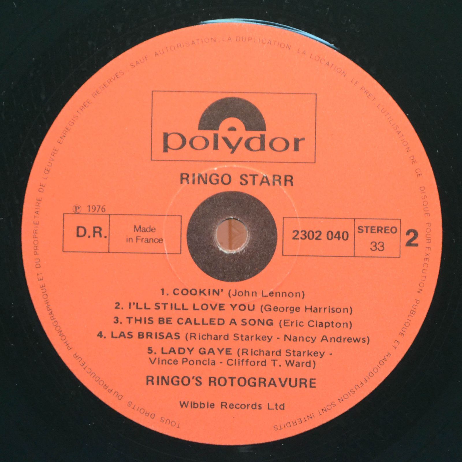 Ringo Starr — Ringo's Rotogravure, 1976