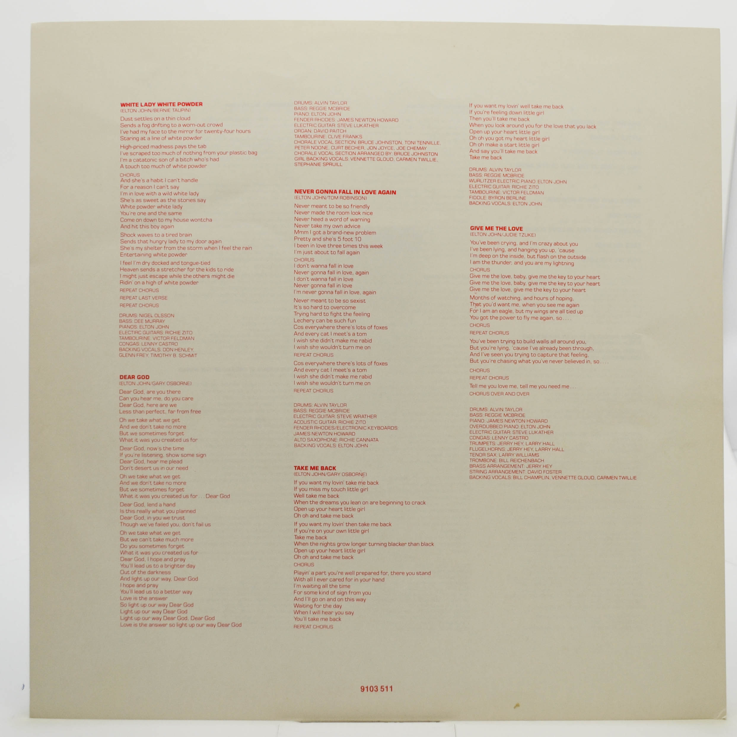 Виниловая пластинка Elton John — 21 At 33, 1980
