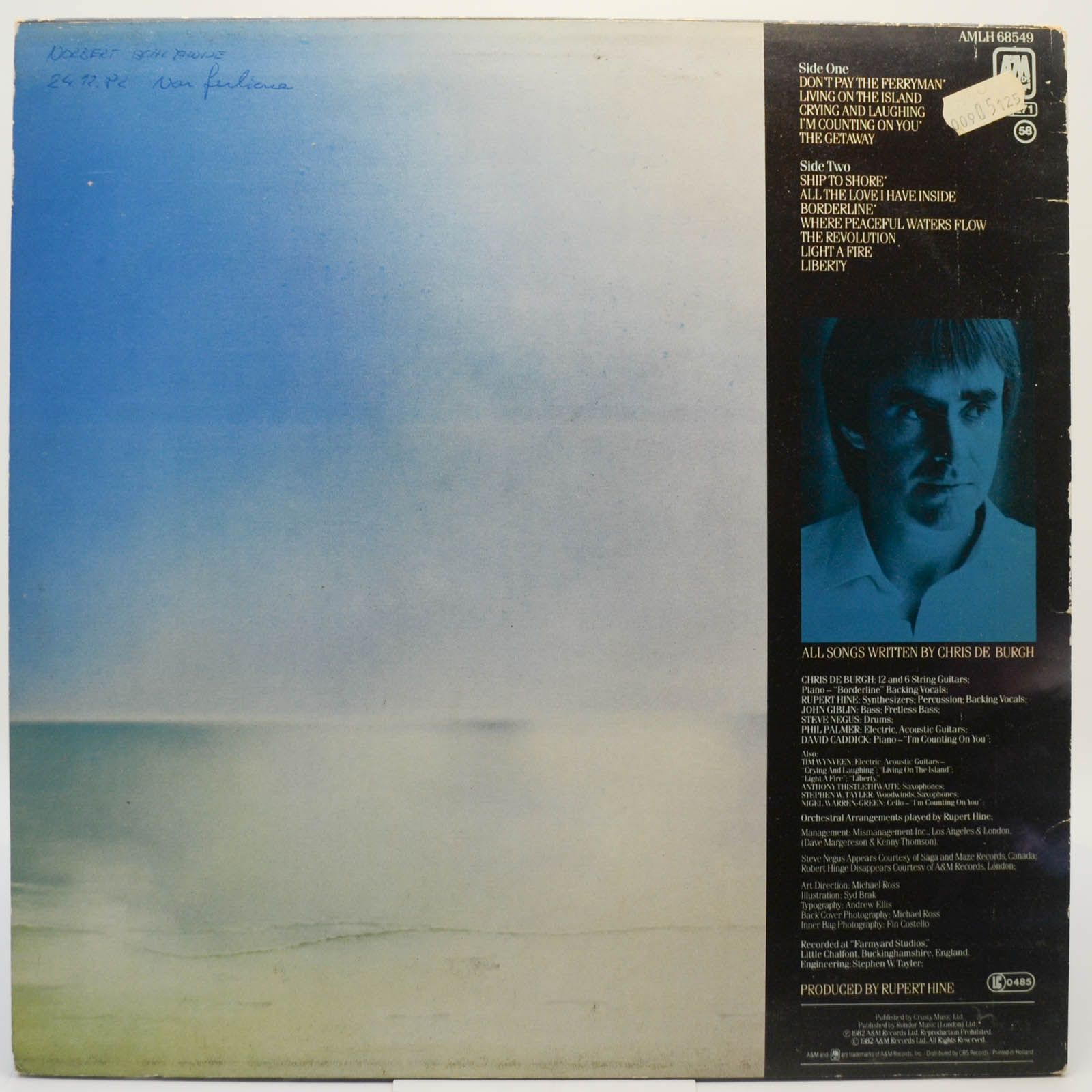Виниловая пластинка Chris de Burgh — The Getaway, 1982