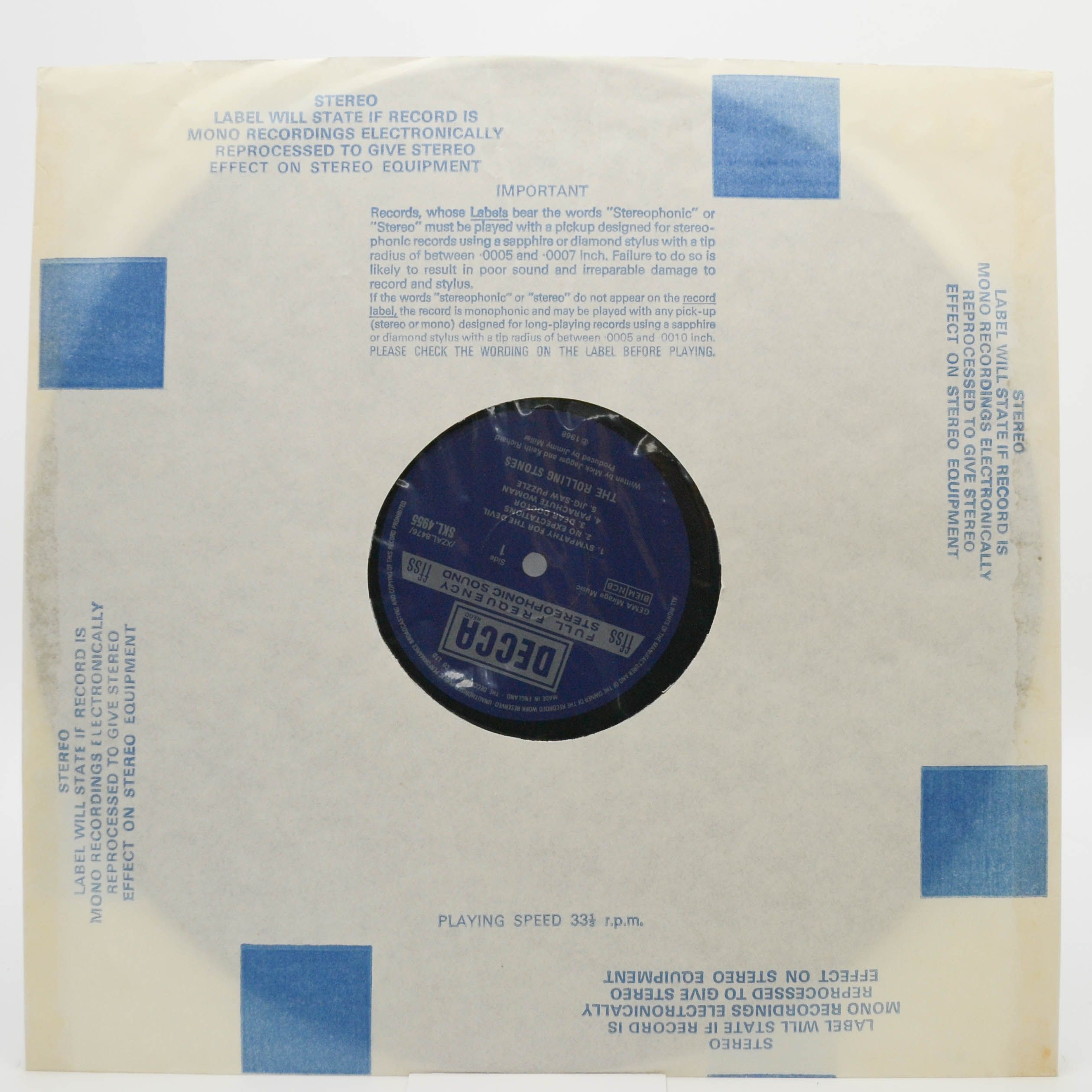 Rolling Stones — Beggars Banquet (UK), 1968