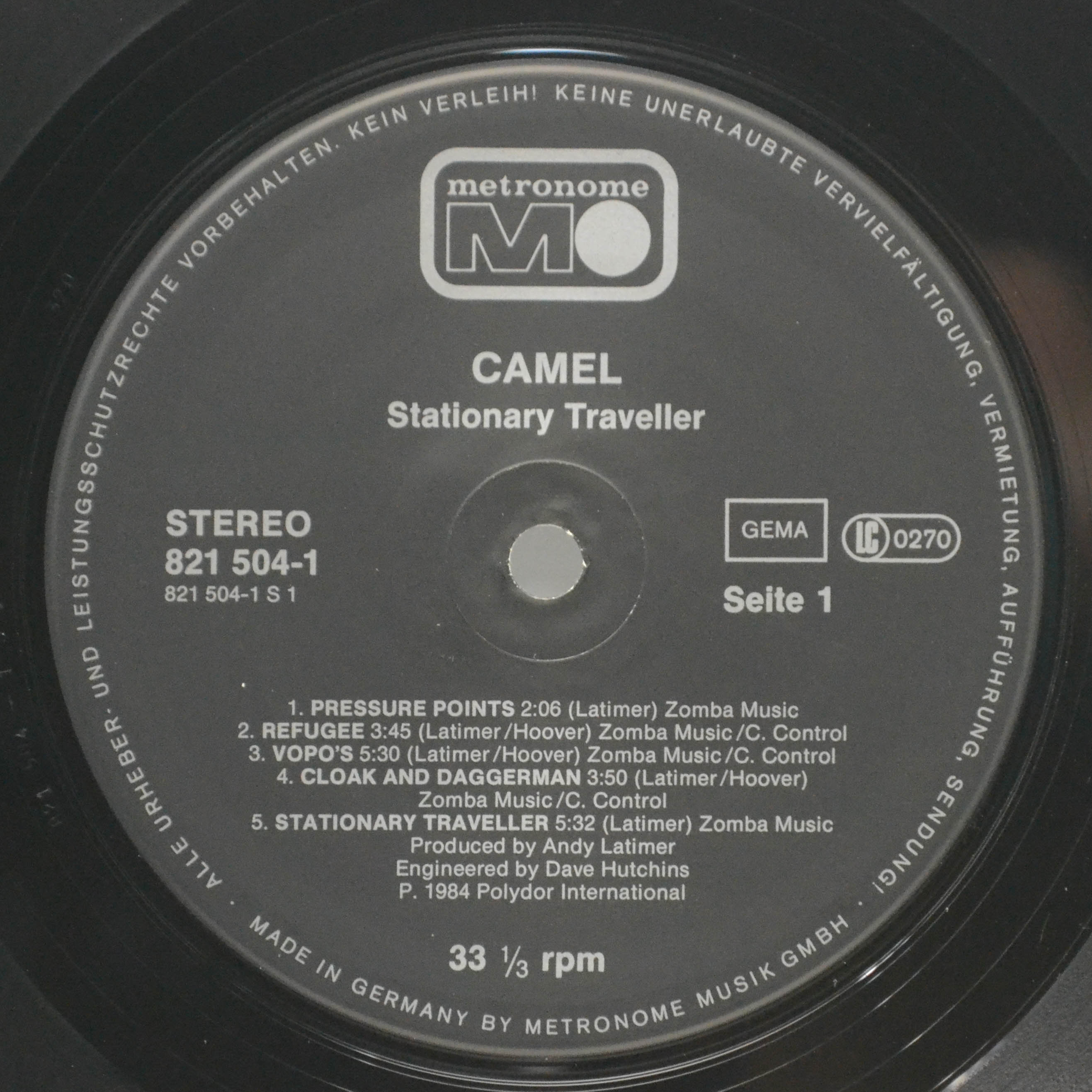 Camel — Stationary Traveller, 1984