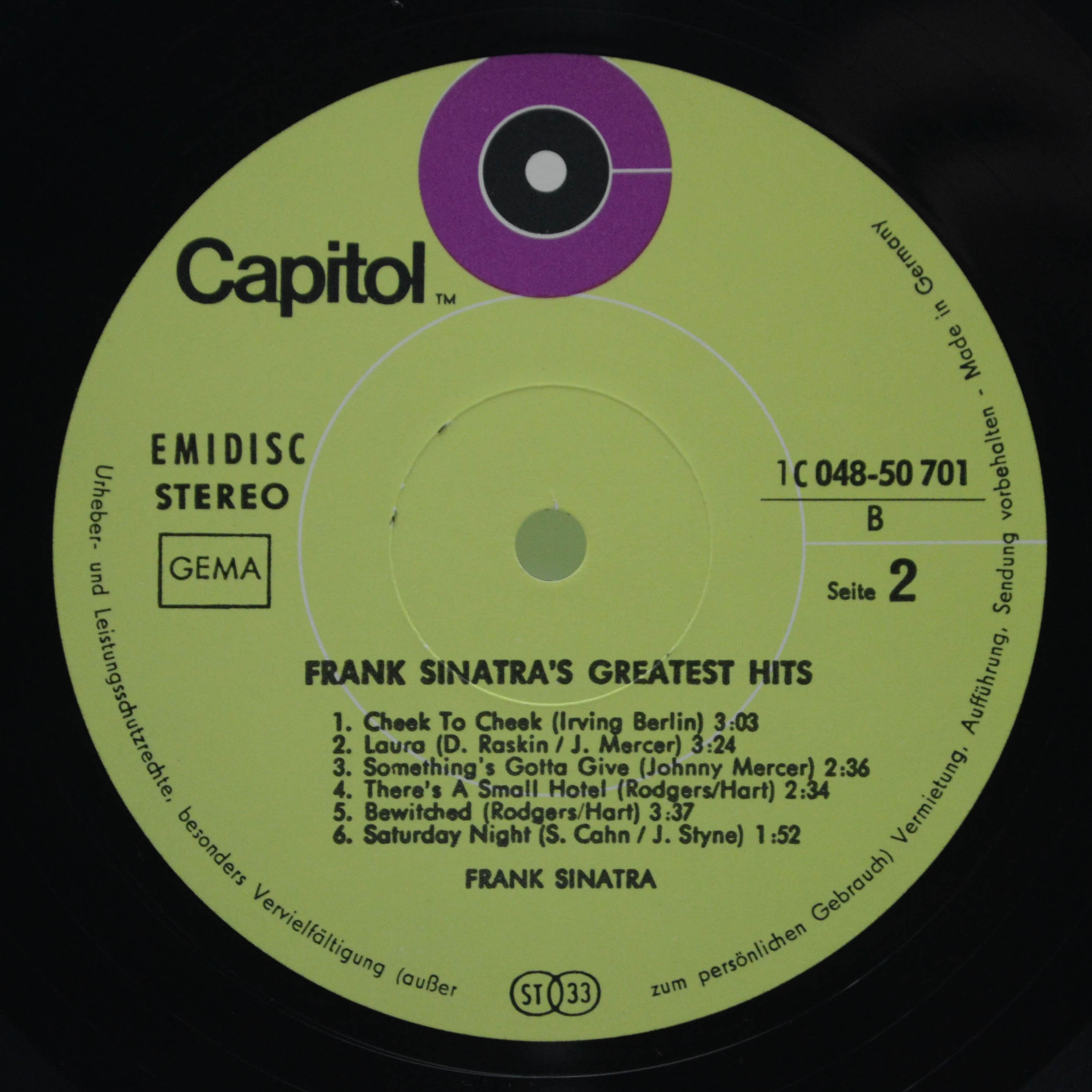 Frank Sinatra — Frank Sinatra's Greatest Hits, 1960