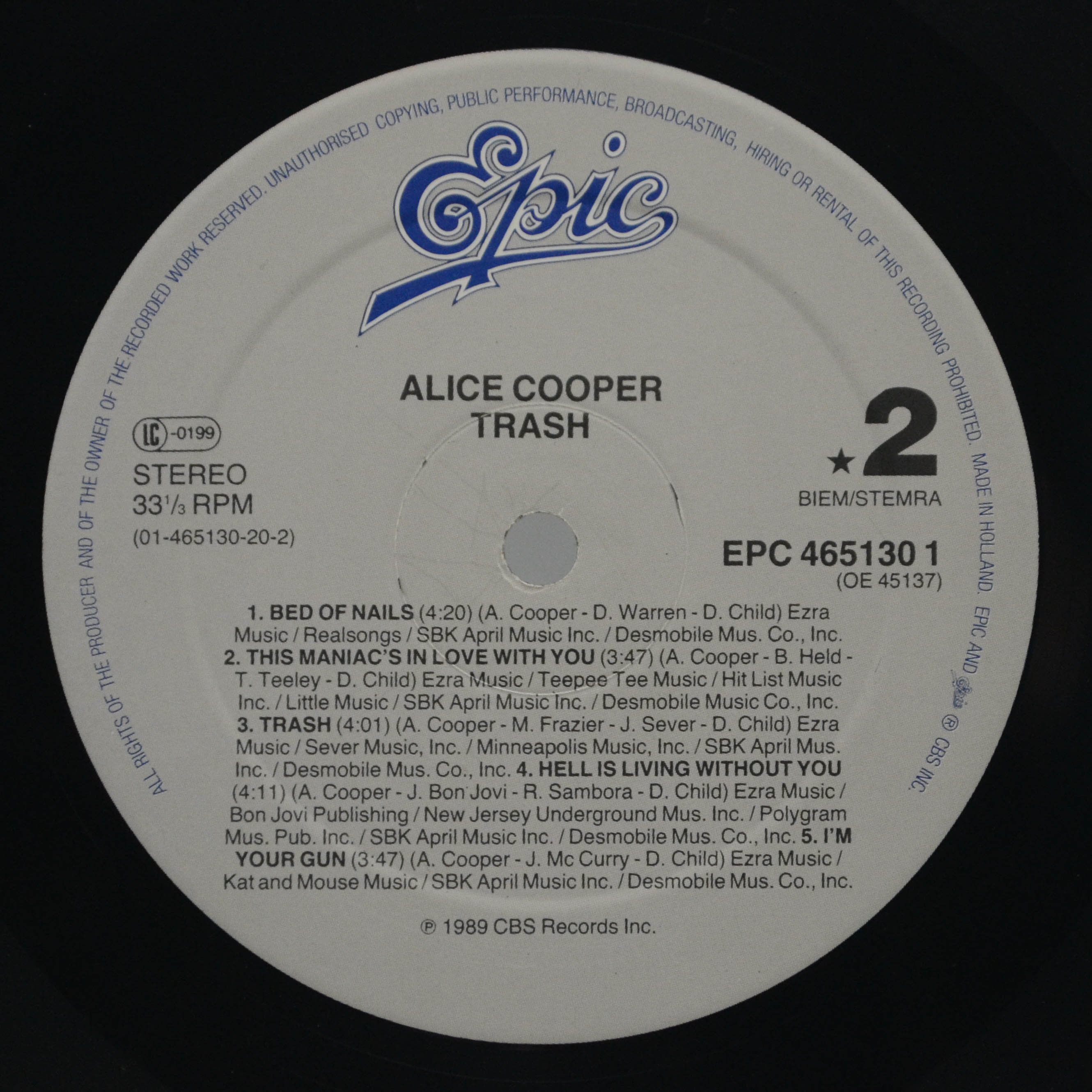 Alice Cooper — Trash, 1989