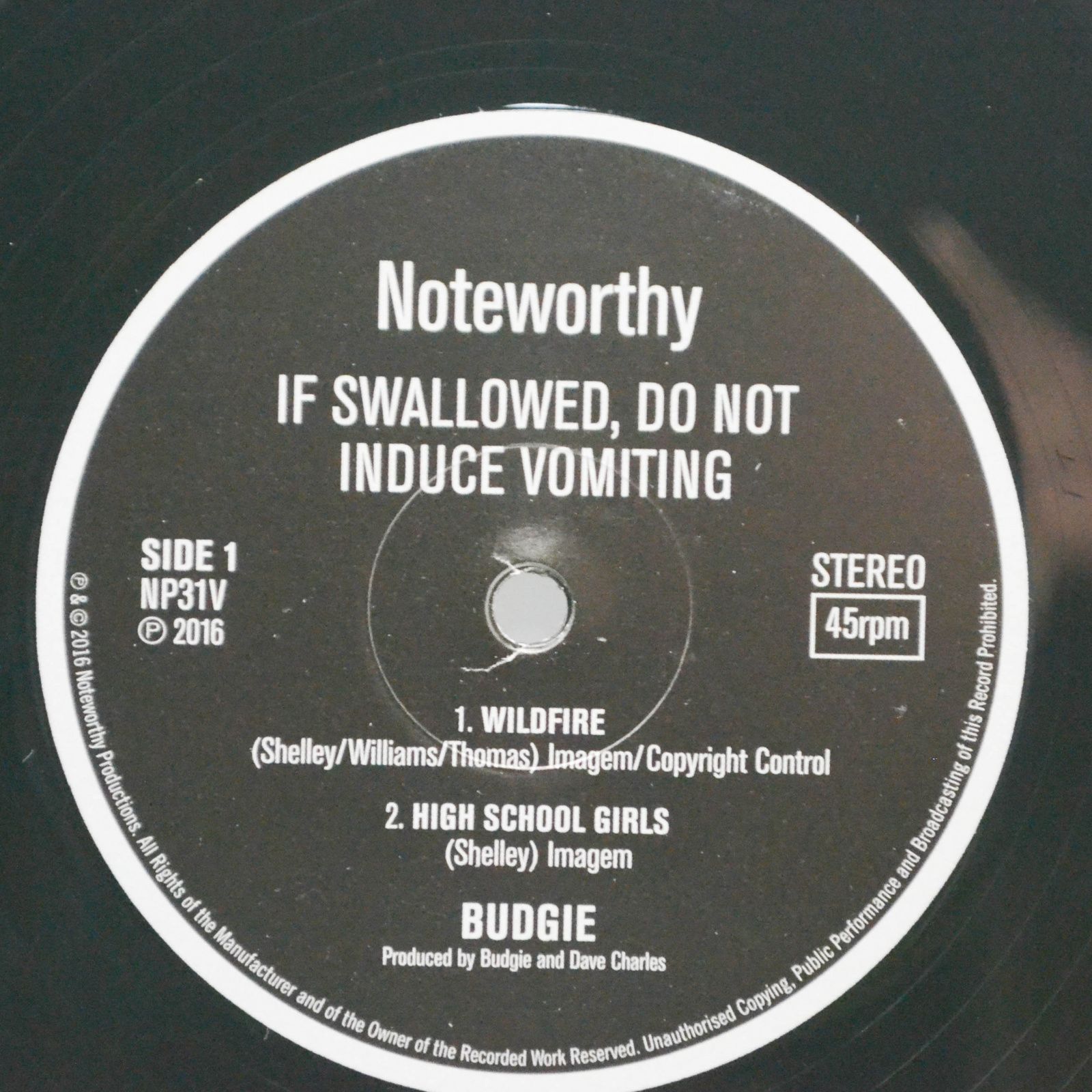 Budgie — If Swallowed, Do Not Induce Vomiting, 1980