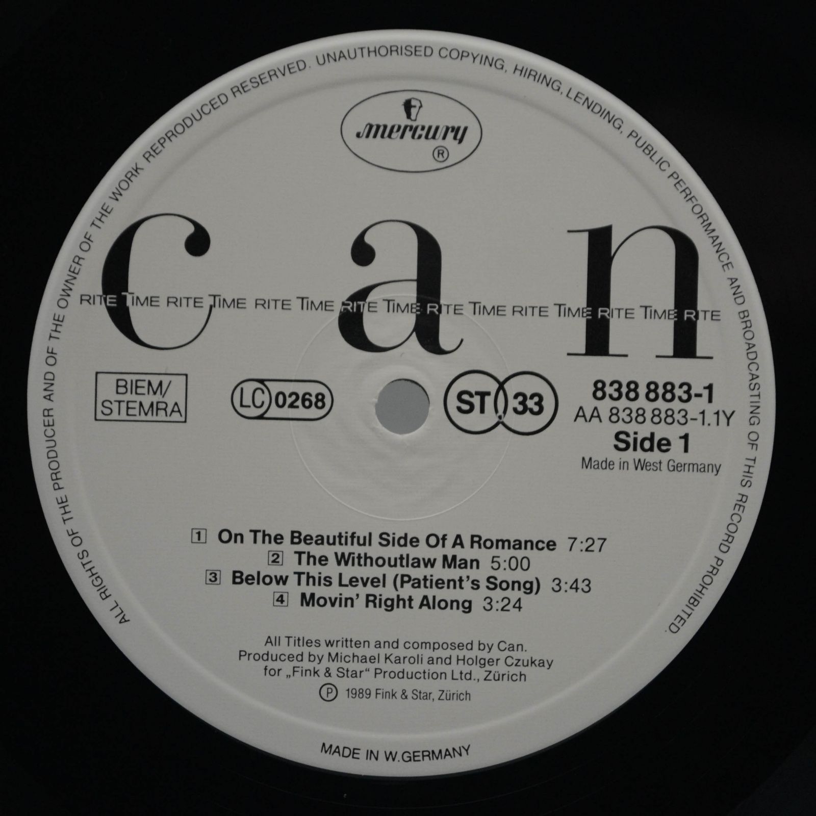 Can — Rite Time, 1989