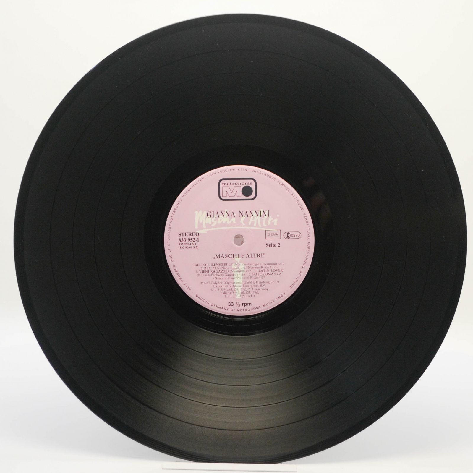 Gianna Nannini — Maschi E Altri, 1987