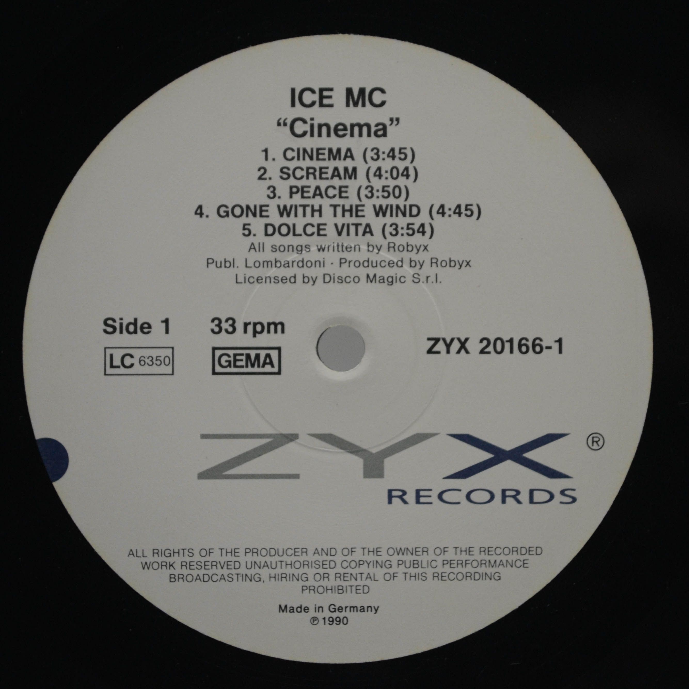 Виниловая пластинка ICE MC — Cinema, 1990