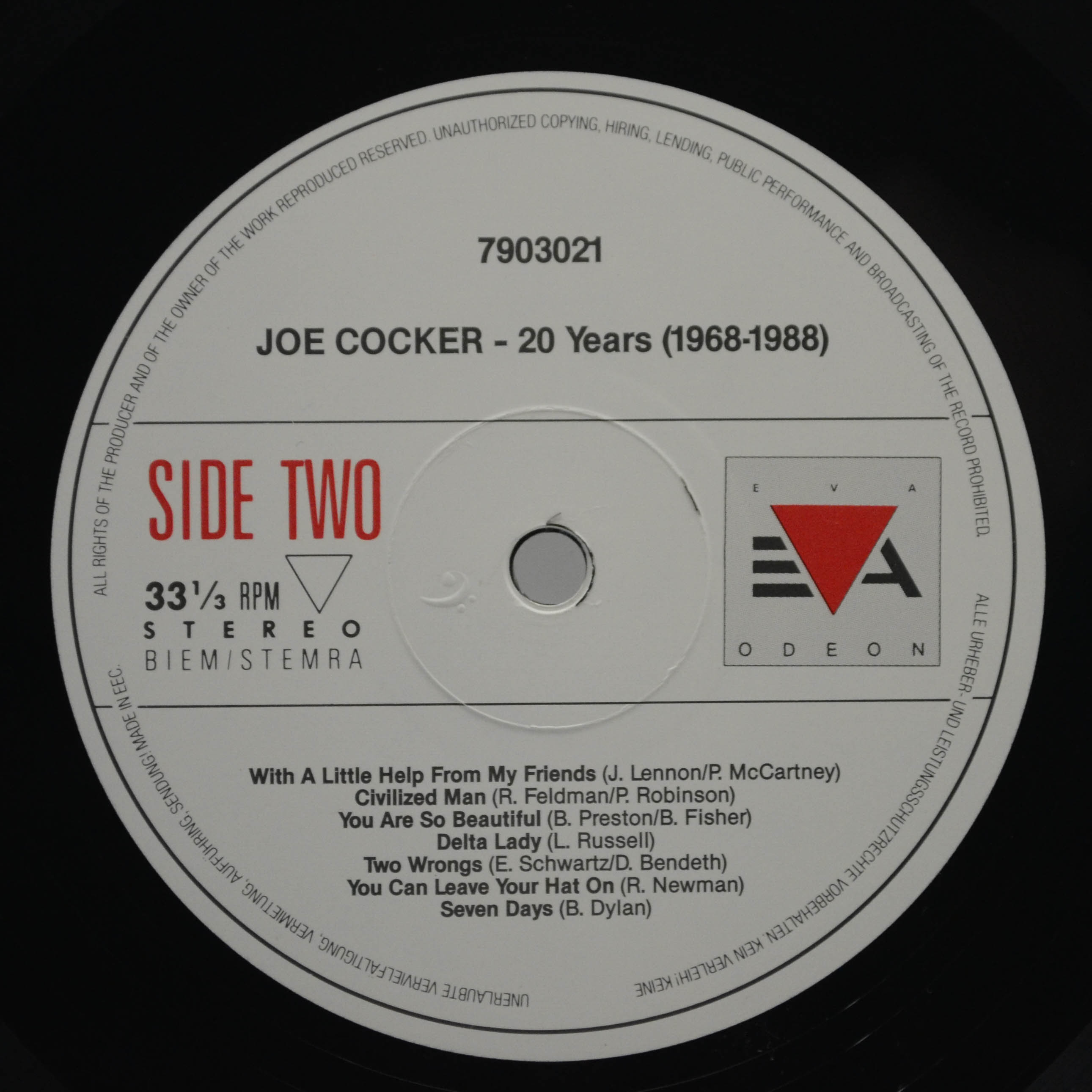 Joe Cocker — 20 Years (1968-1988), 1988