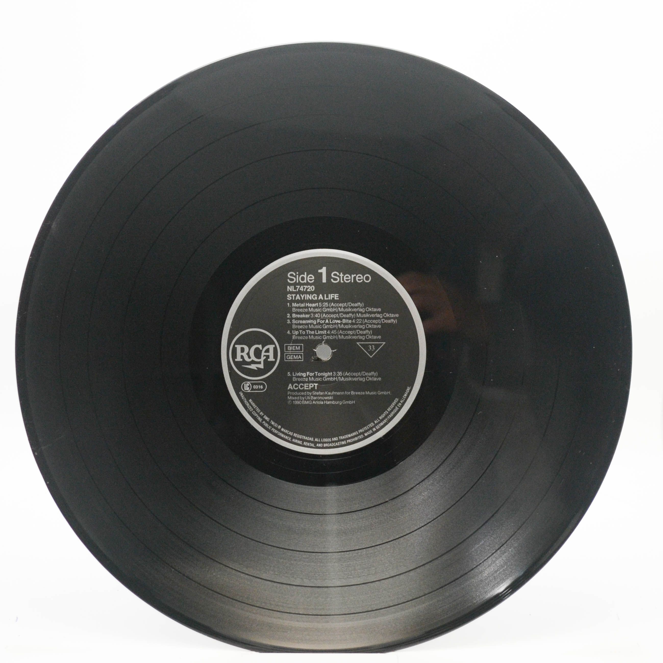 Accept — Staying A Life (2LP, 1-st, Germany), 1990