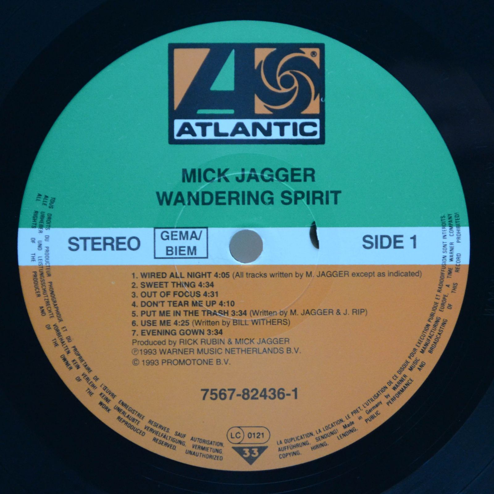 Mick Jagger — Wandering Spirit, 1993