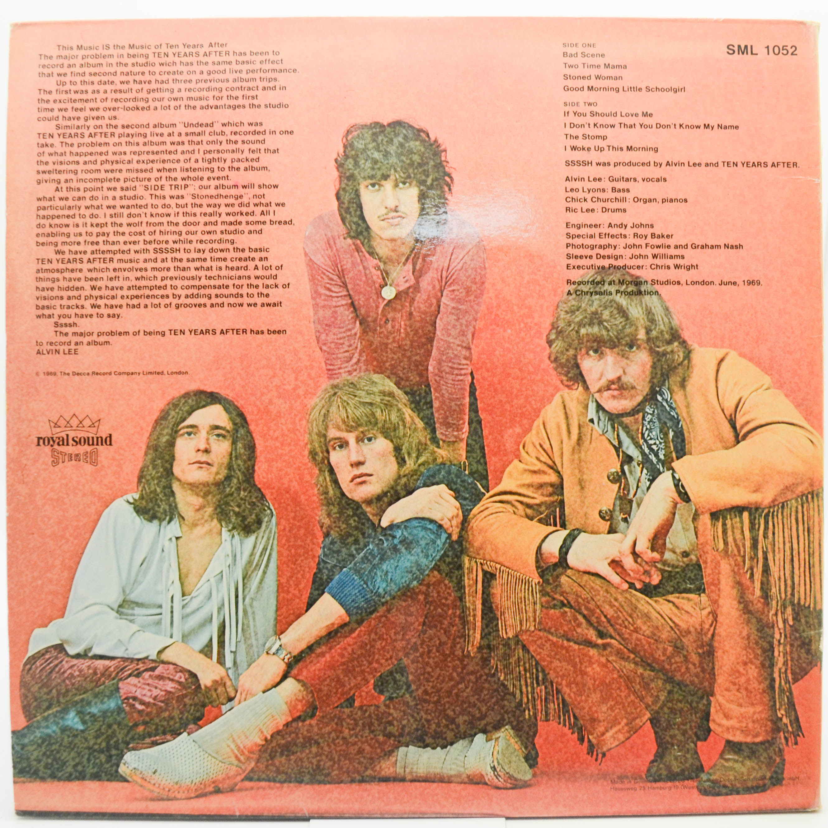 Виниловая пластинка Ten Years After — Ssssh., 1969