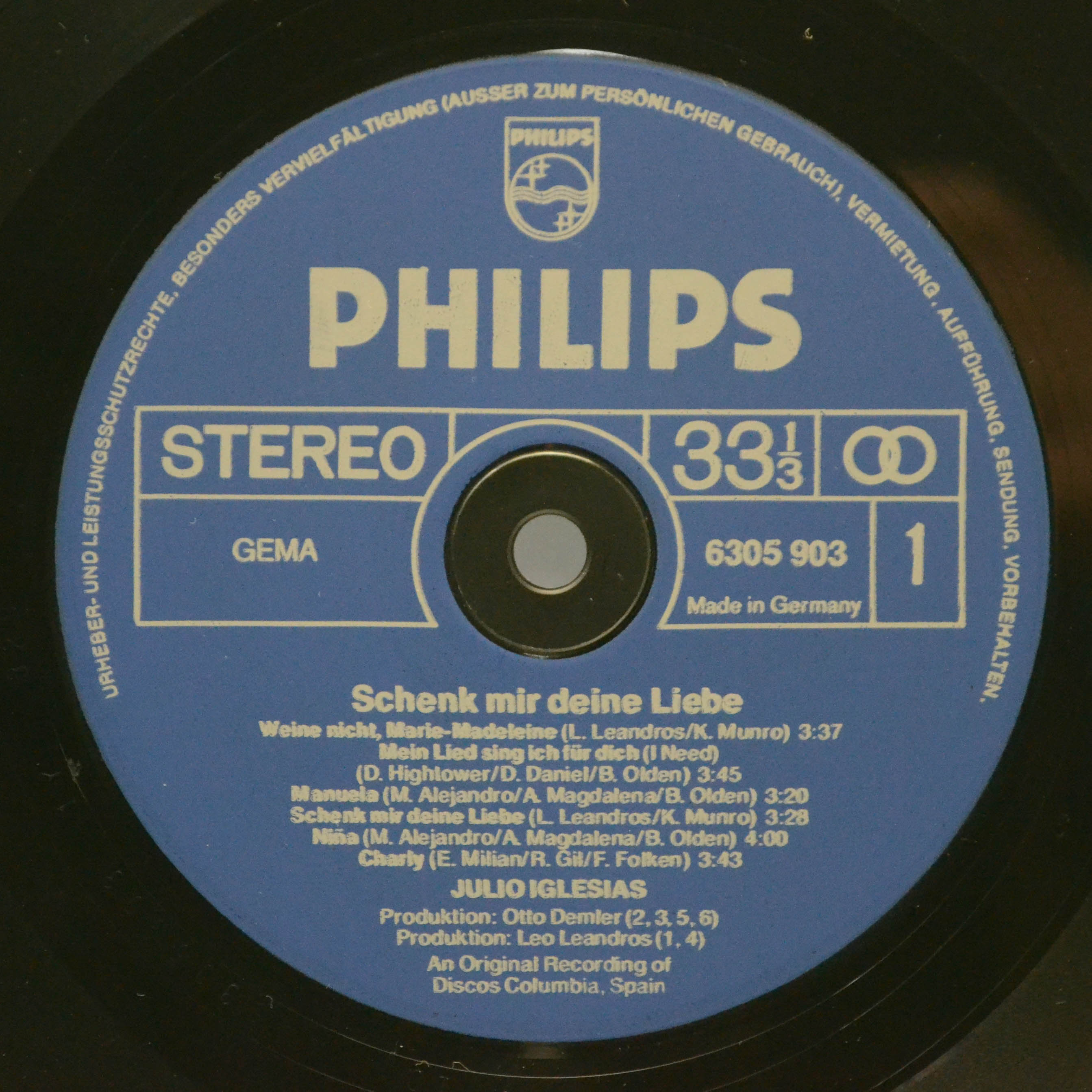Julio Iglesias — Schenk Mir Deine Liebe, 1976
